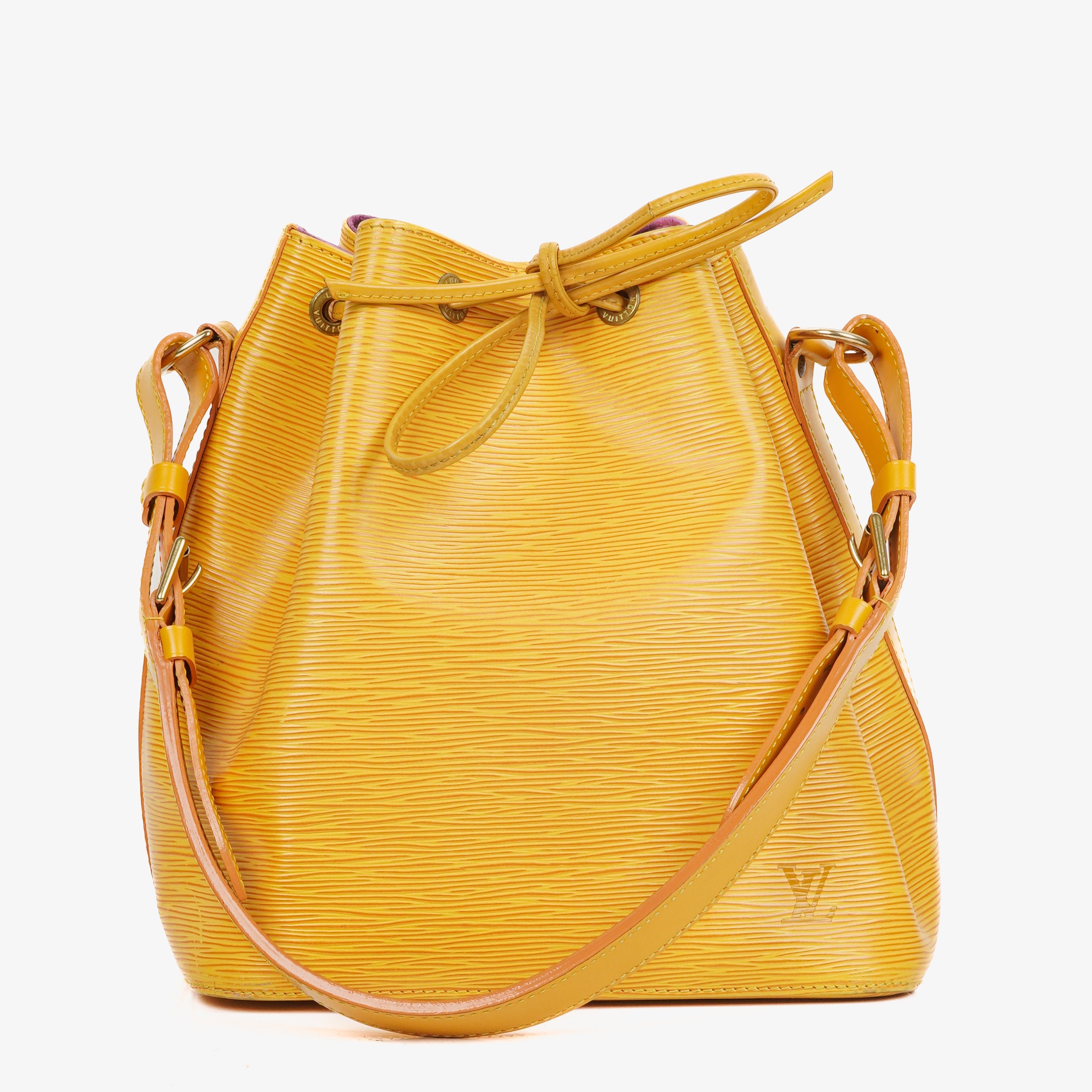 Louis Vuitton Petit Noe Yellow EPI Leather Shoulder Bag