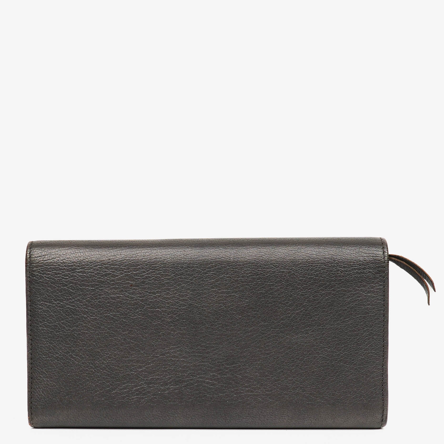 Balenciaga Grey Lambskin Leather Bi-Fold Long Continental Wallet