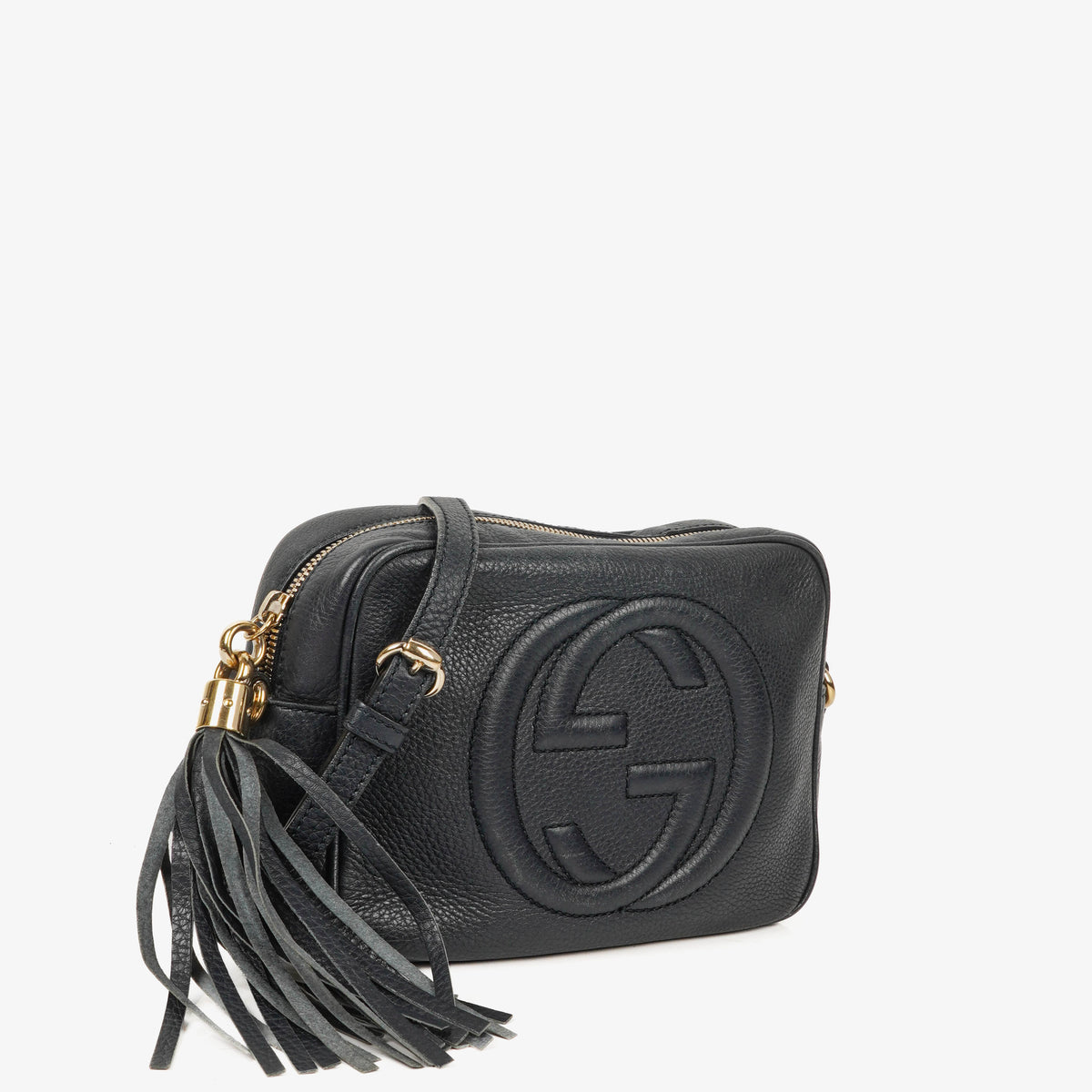 Gucci Soho Disco Navy Leather Shoulder Bag