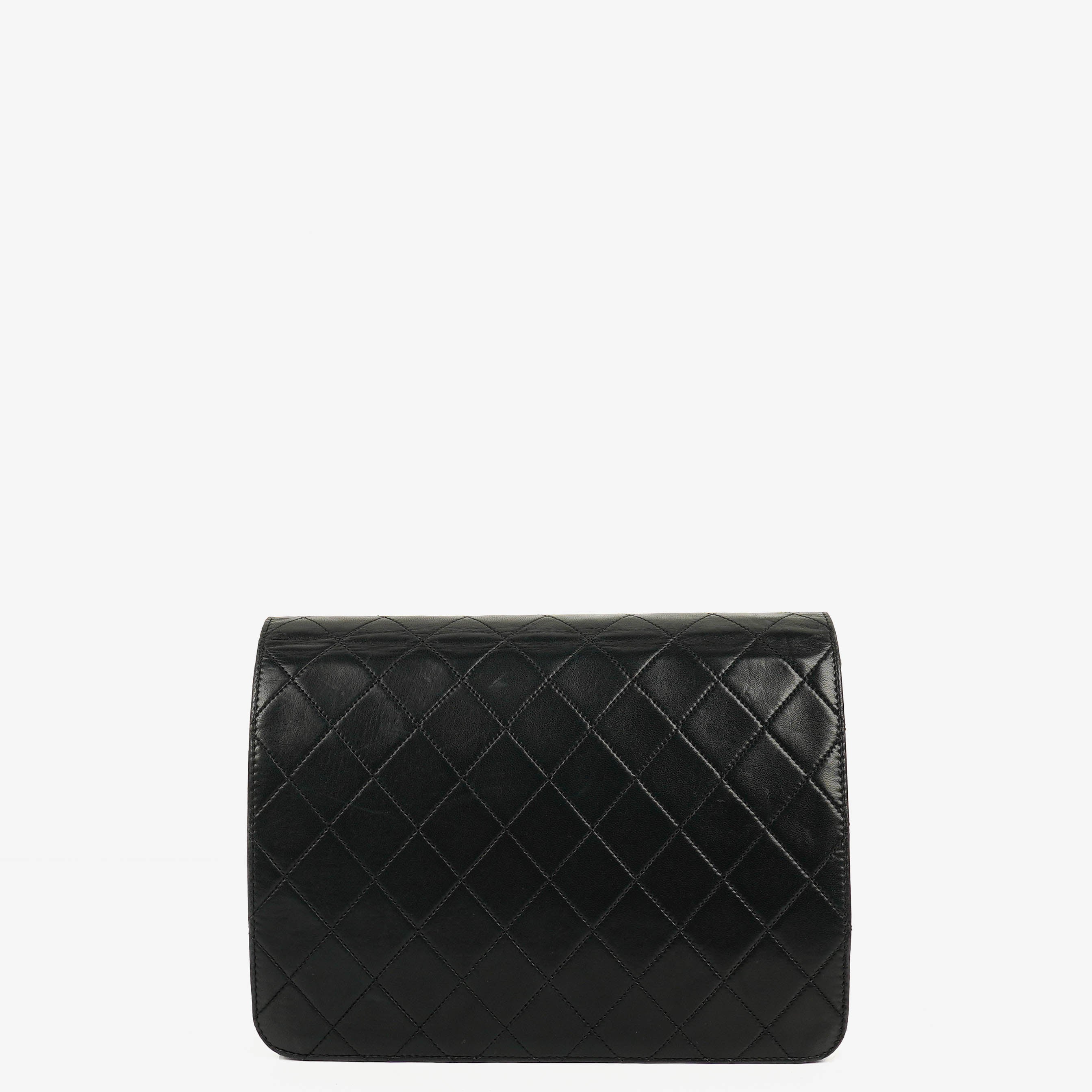 Chanel Classic Single Flap Bag Black Quilted Lambskin With 24K Gold-Plated Hardware