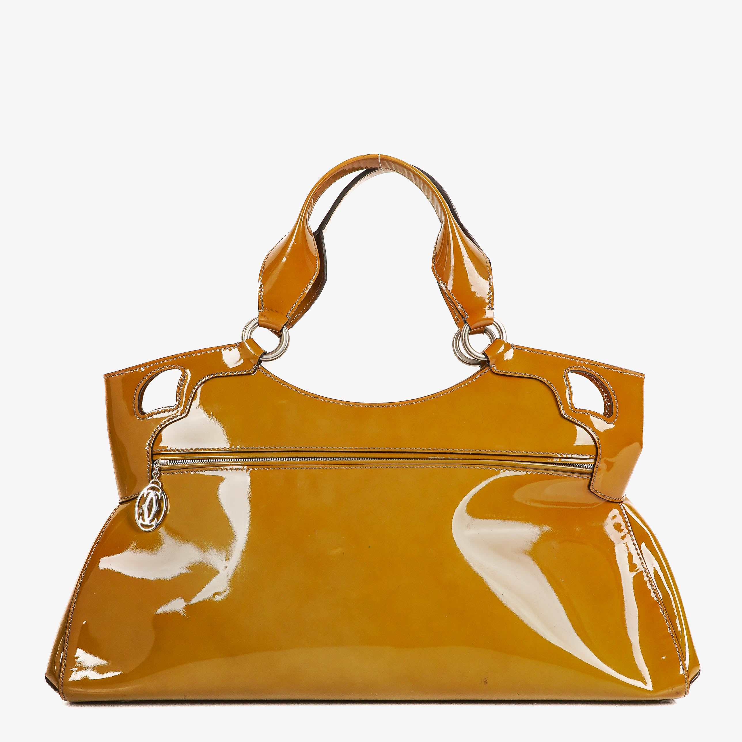 Cartier Marcello de Cartier Patent Leather Handle Bag