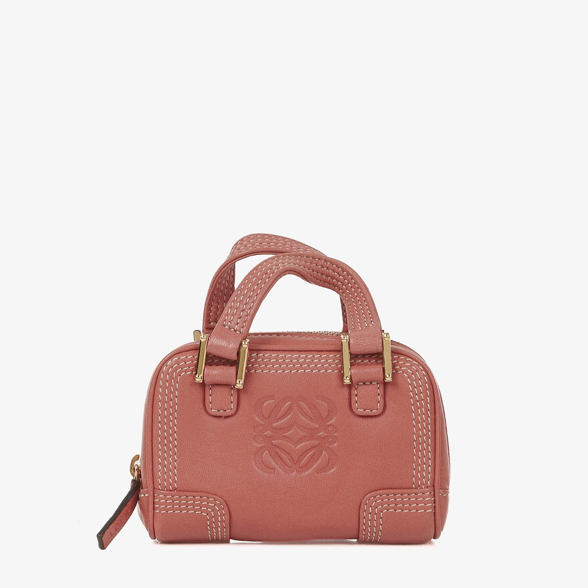 Loewe Micro Mini Amazona Dusty Rose Leather Bag