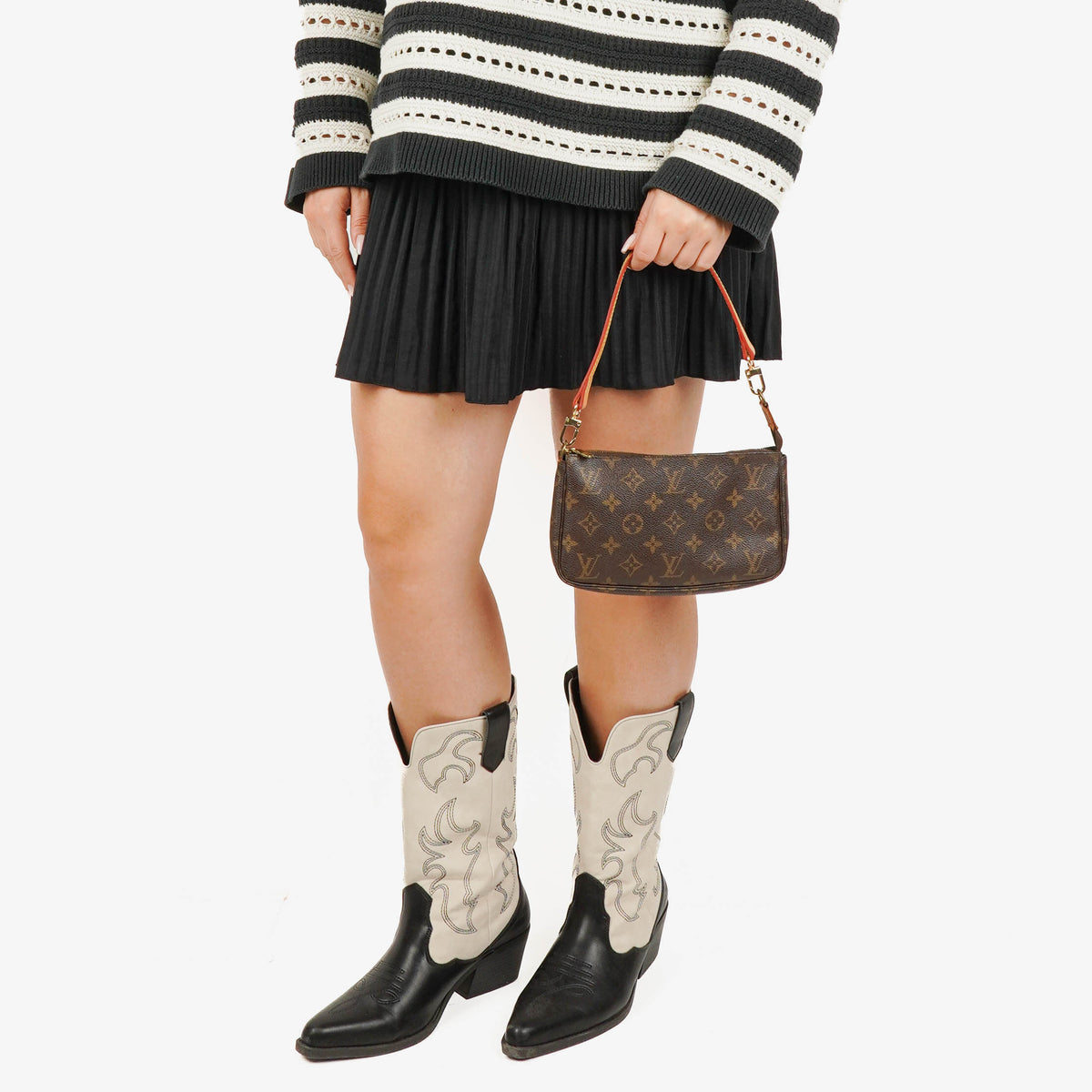 Louis Vuitton Pochette Accessoires Monogram Canvas Clutch Handbag