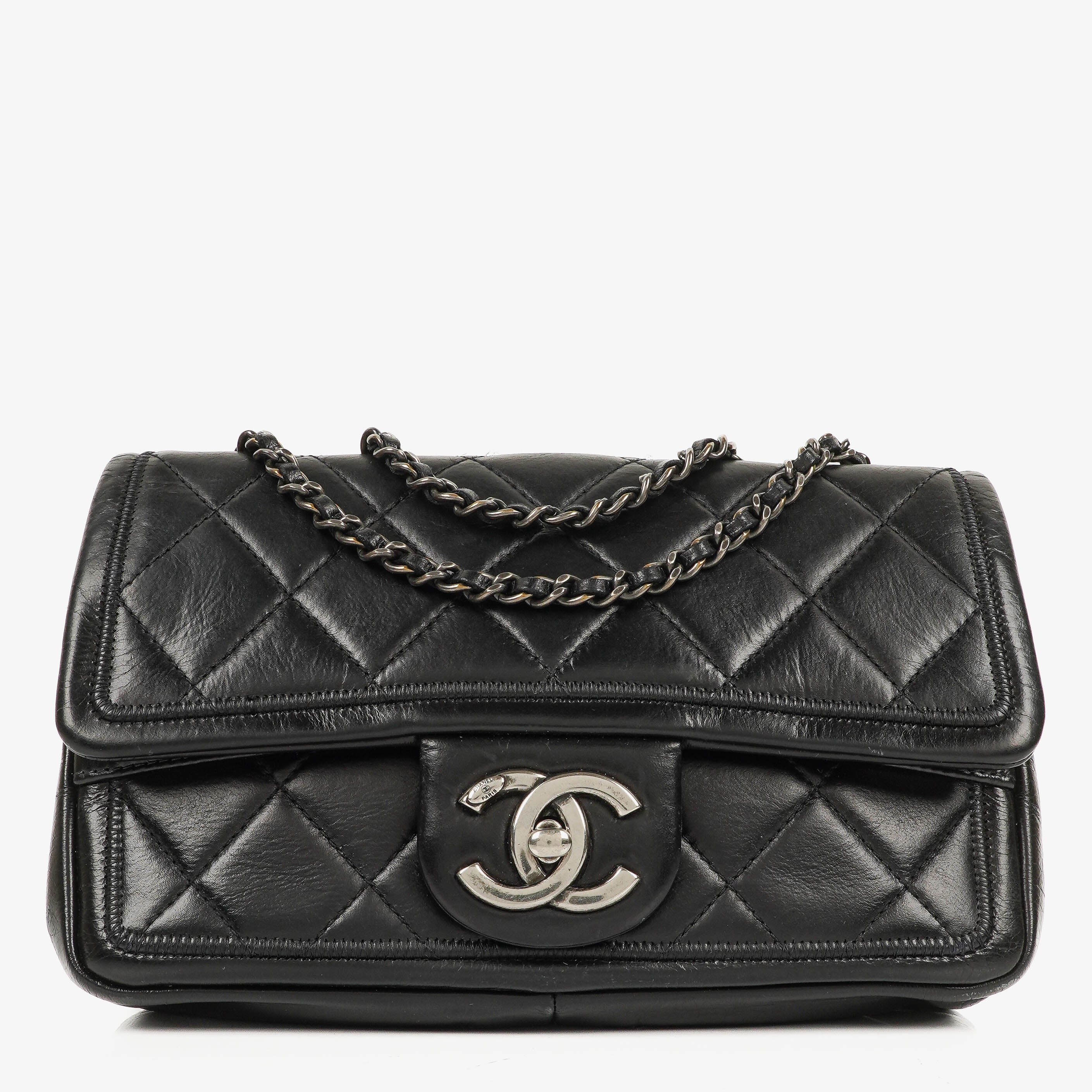 Chanel Single Flap Bag Black Quilted Leather Bag