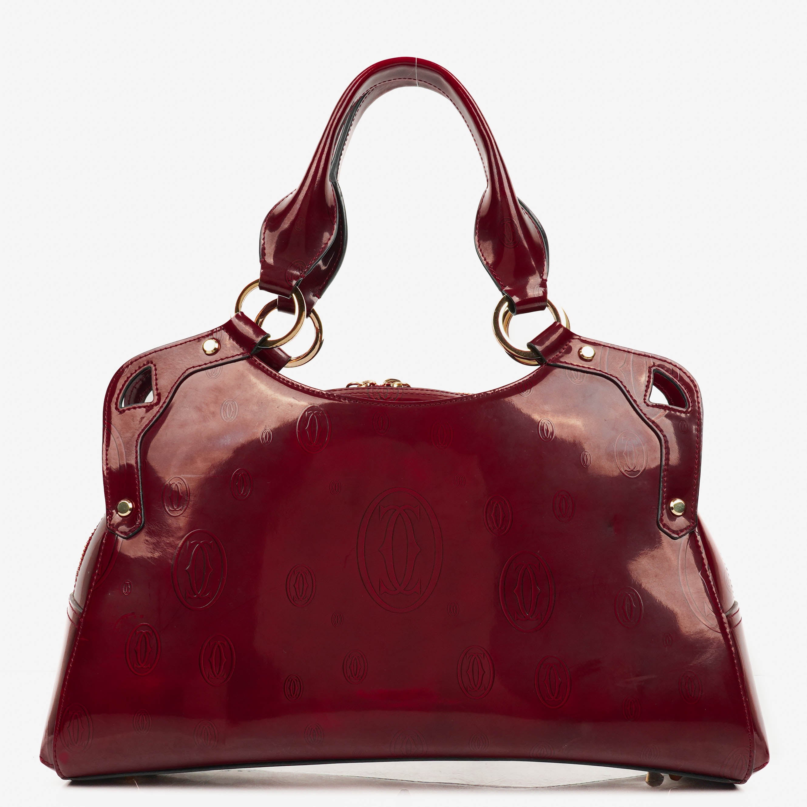 Cartier Marcello de Cartier Patent Leather Handle Bag