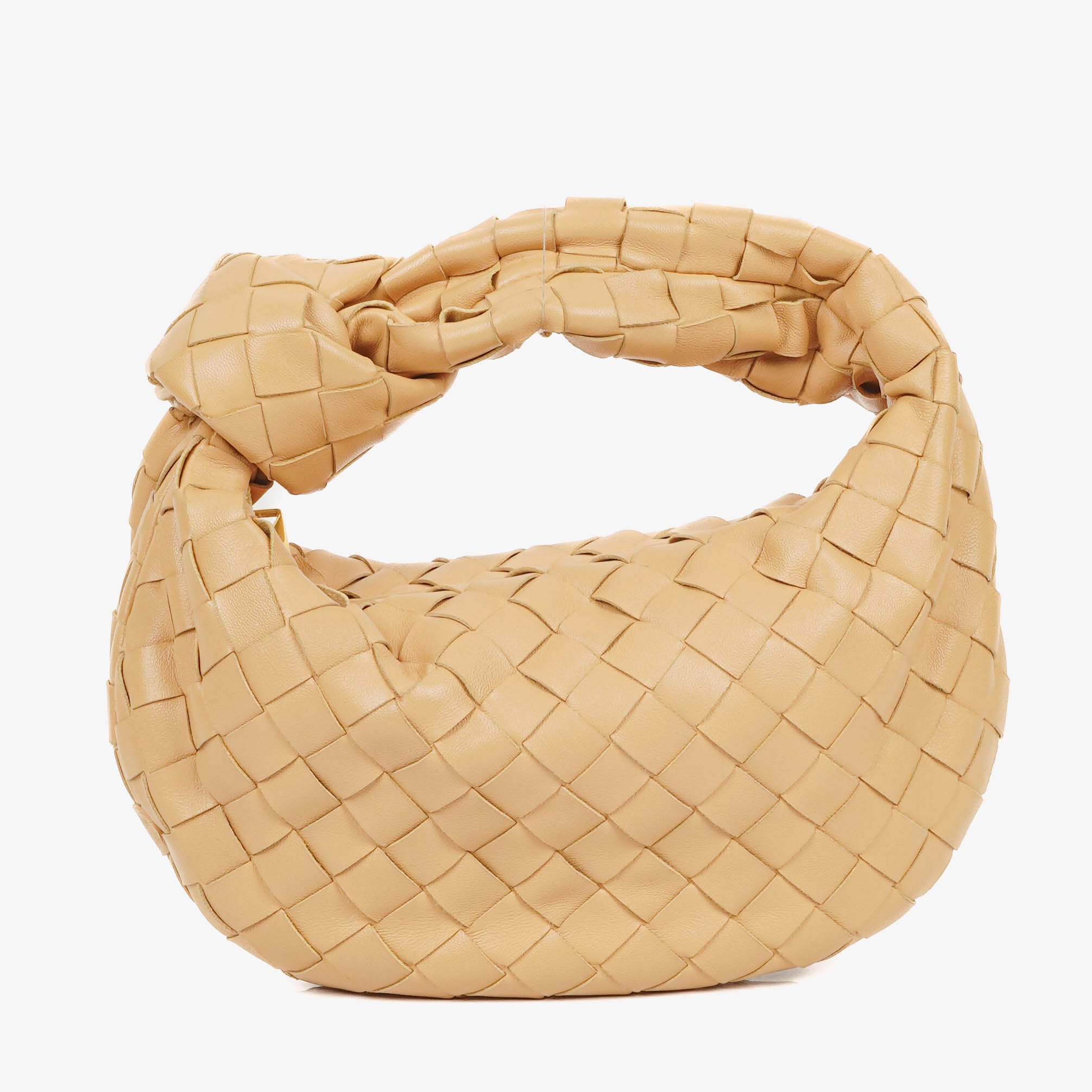 Bottega Veneta Mini Jodie Beige Leather Bag