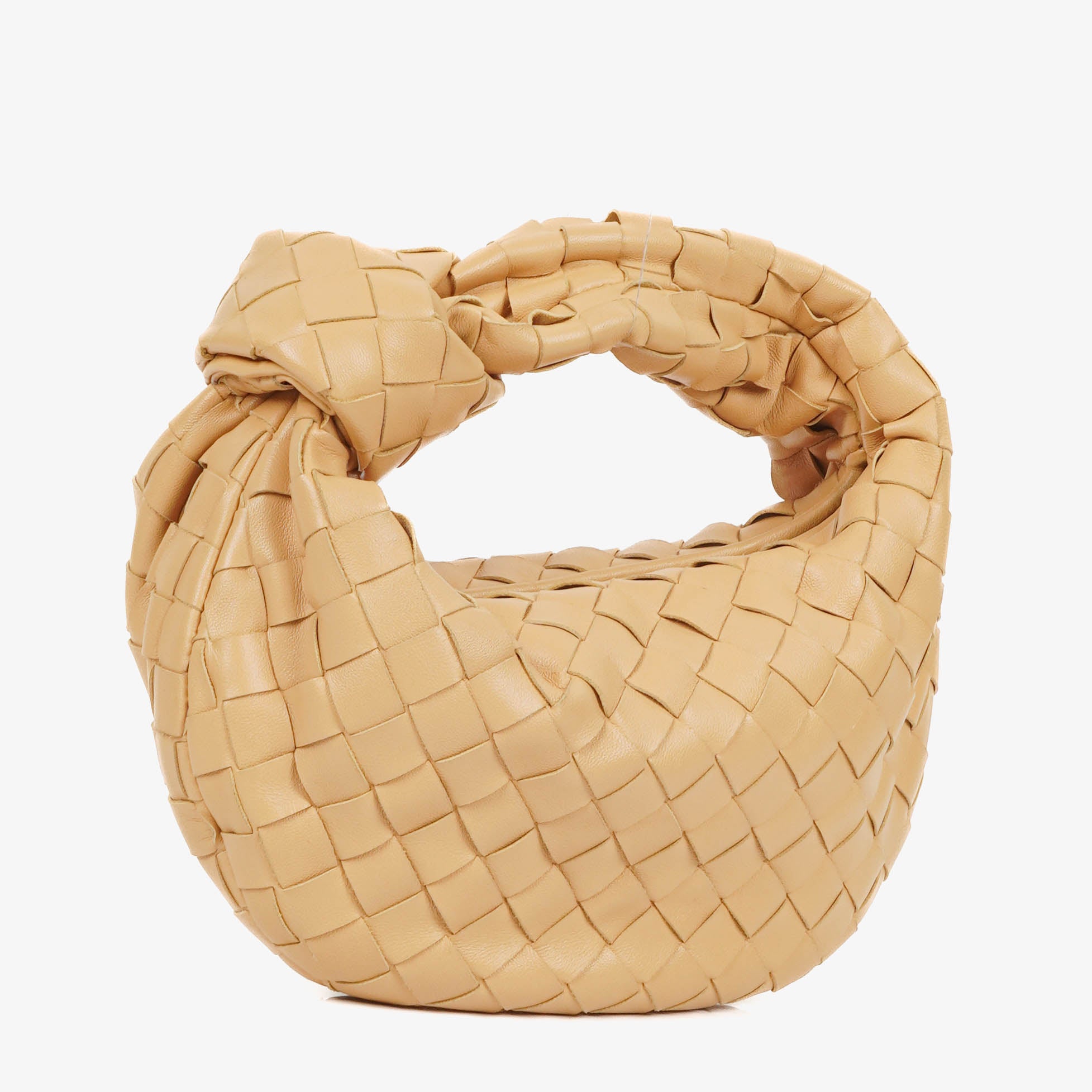 Bottega Veneta Mini Jodie Beige Leather Bag