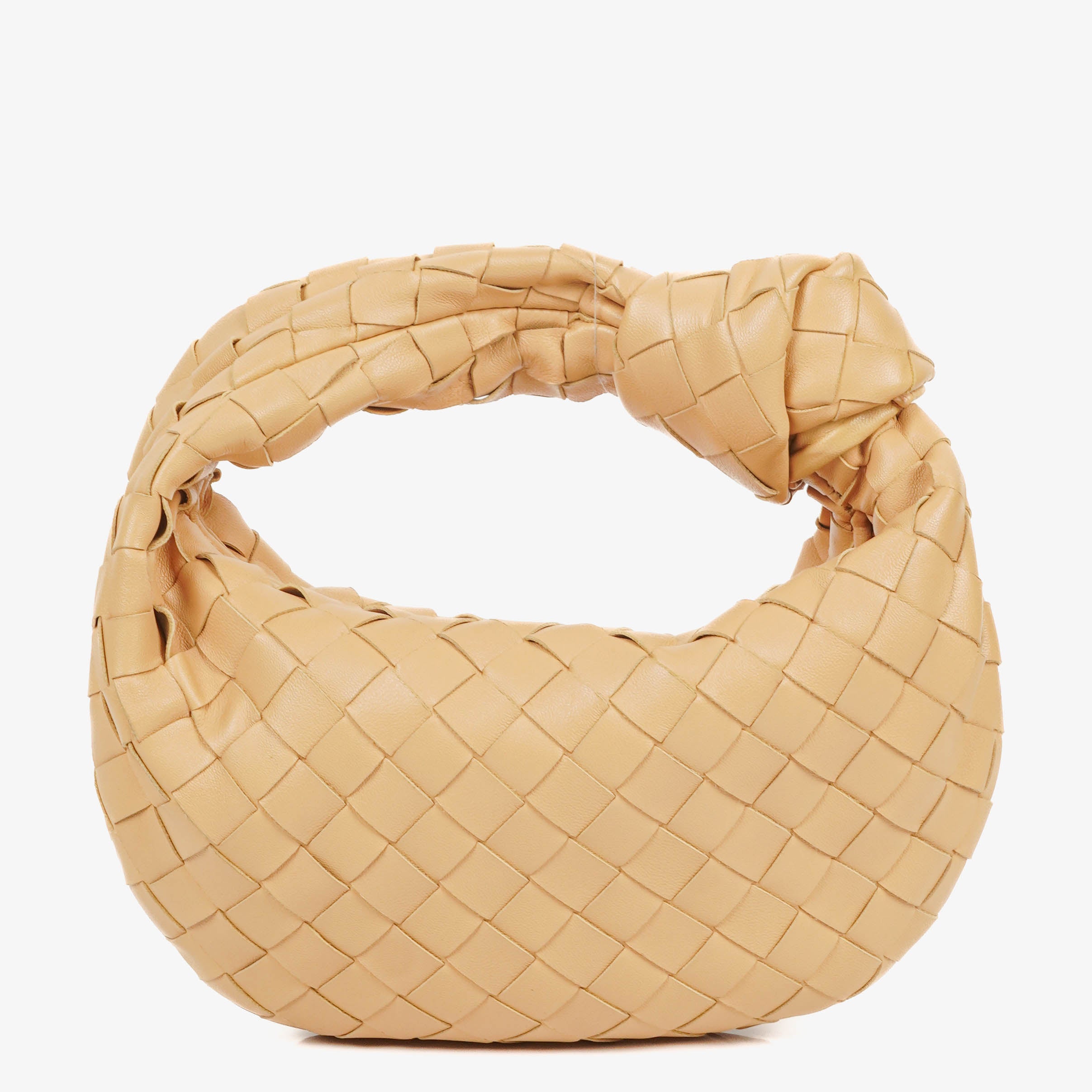 Bottega Veneta Mini Jodie Beige Leather Bag