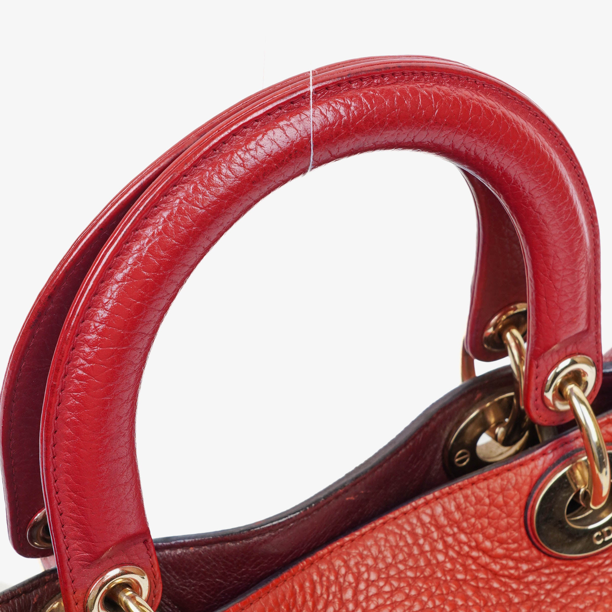 Christian Dior Medium Diorissimo Burgundy Calfskin Tote