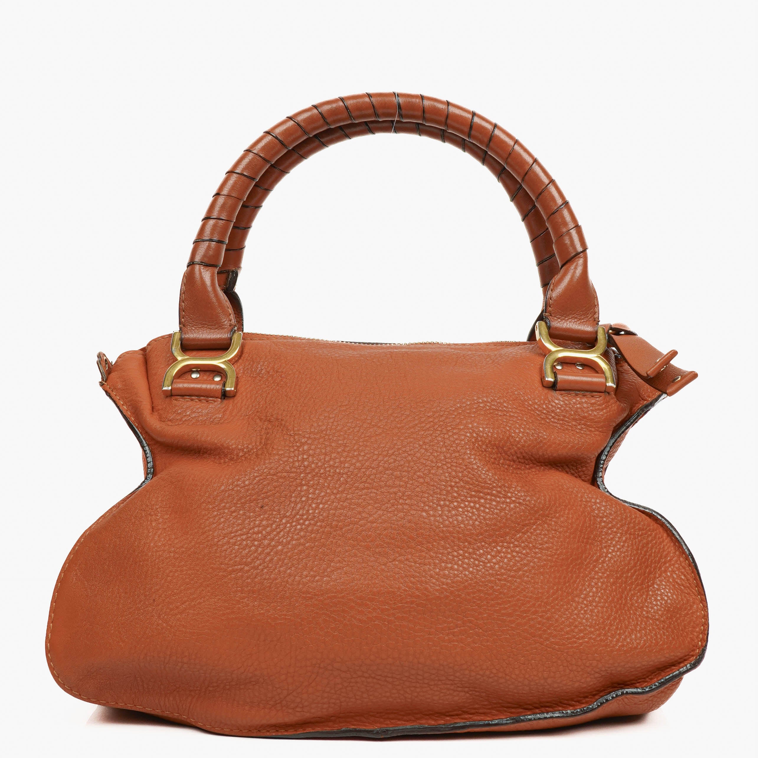 Chloe Brown Marcie Leather Top Handle Shoulder Bag
