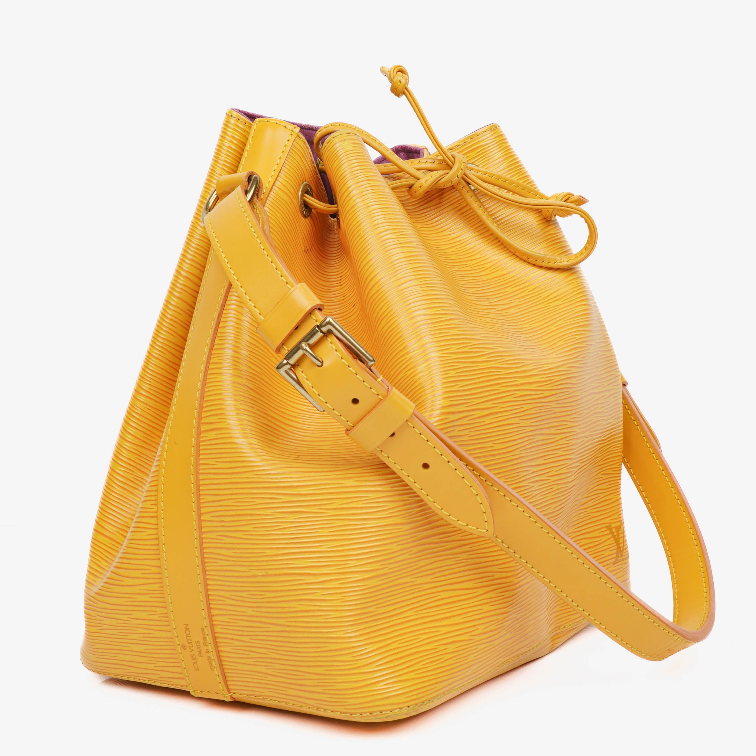 Louis Vuitton Petit Noe Yellow EPI Leather Shoulder Bag