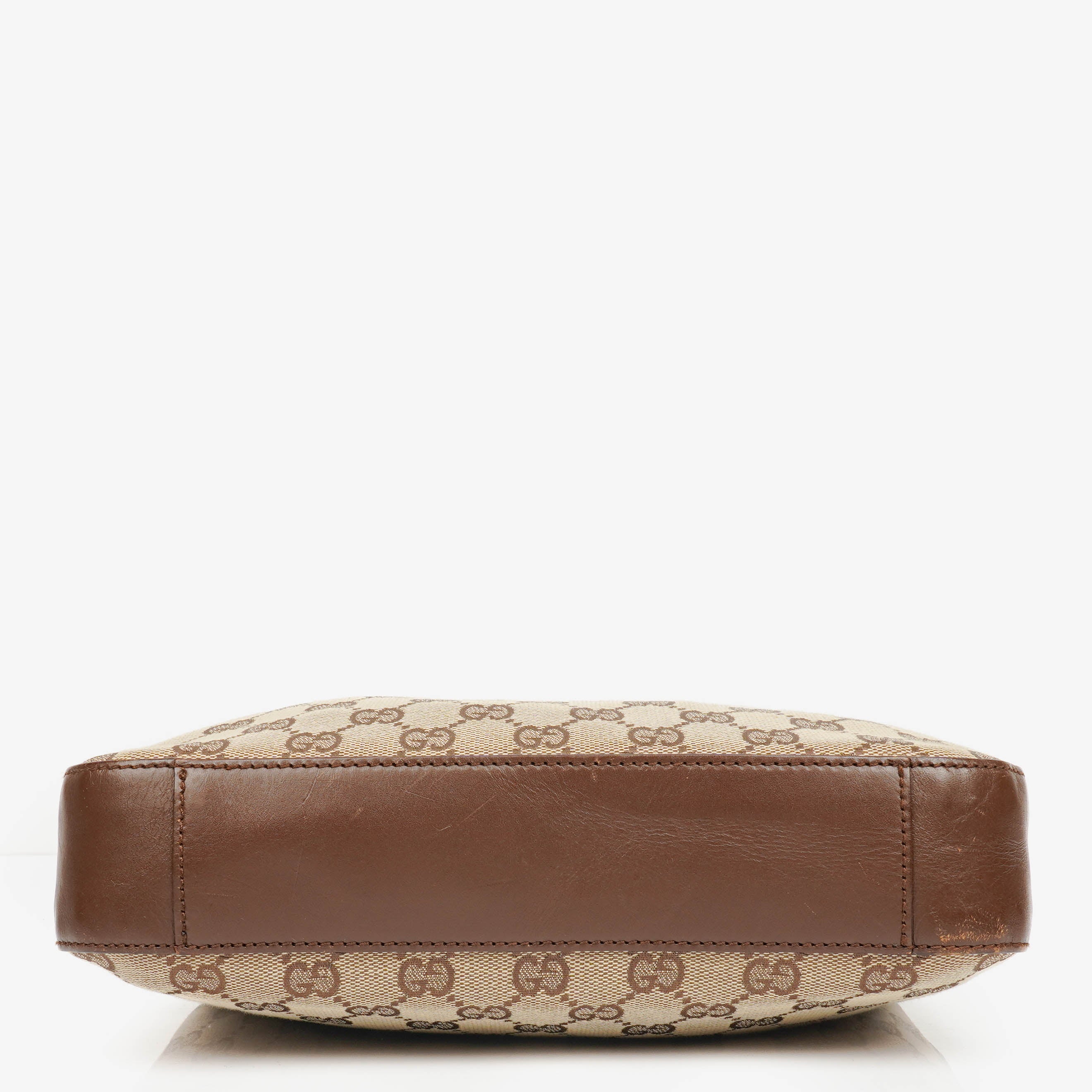 Gucci Monogram GG Canvas and Leather Hobo Shoulder Bag