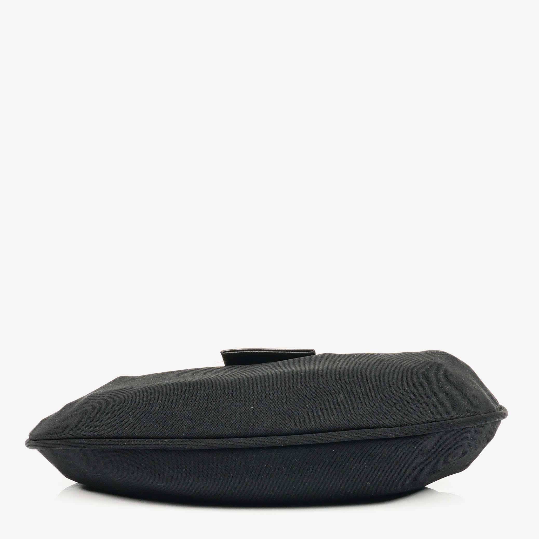 Fendi Vintage Neoprene Black Half-Moon Hobo Bag