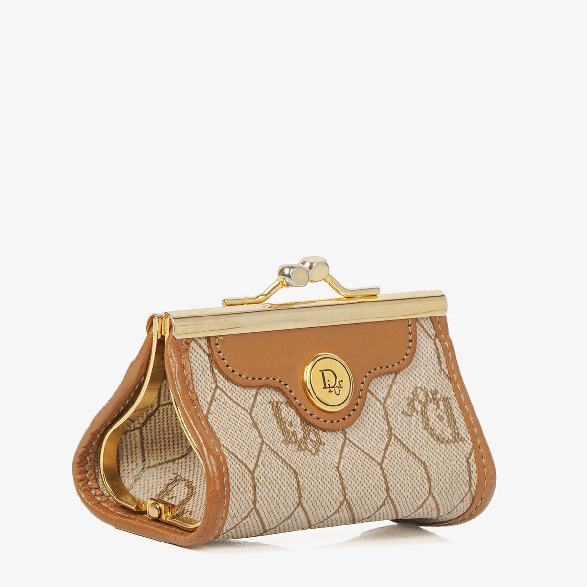 Christian Dior Honeycomb Canvas Coin Case