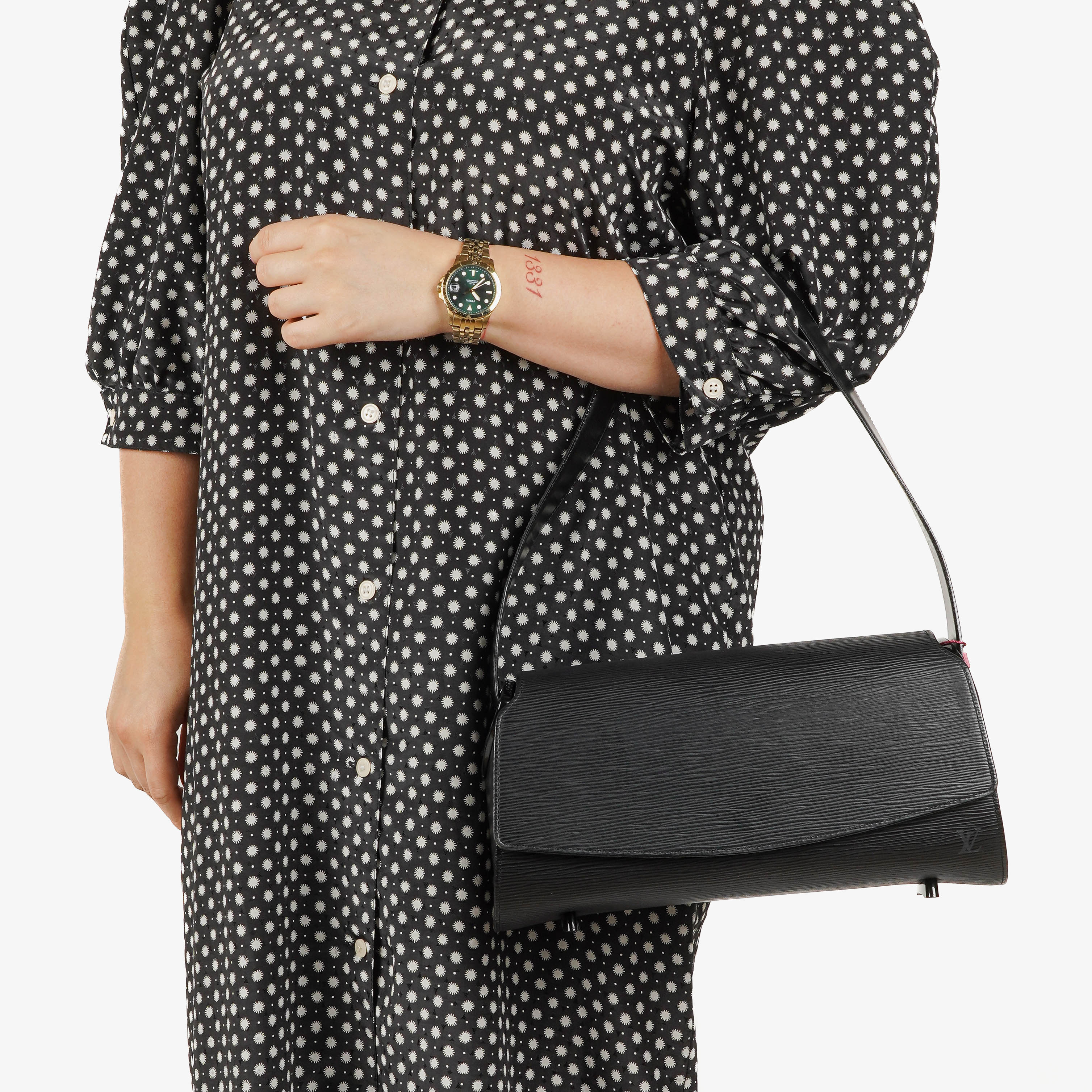 Louis Vuitton Nocturne GM Black Epi Leather Bag