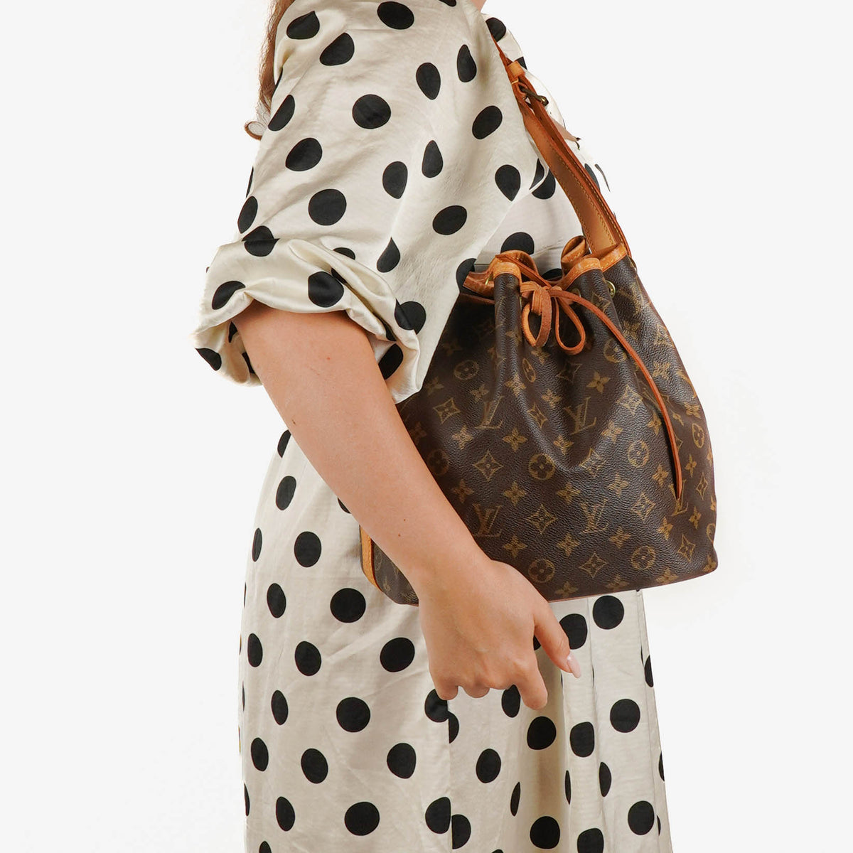 Louis Vuitton Petit Noe Monogram Canvas Shoulder Bag