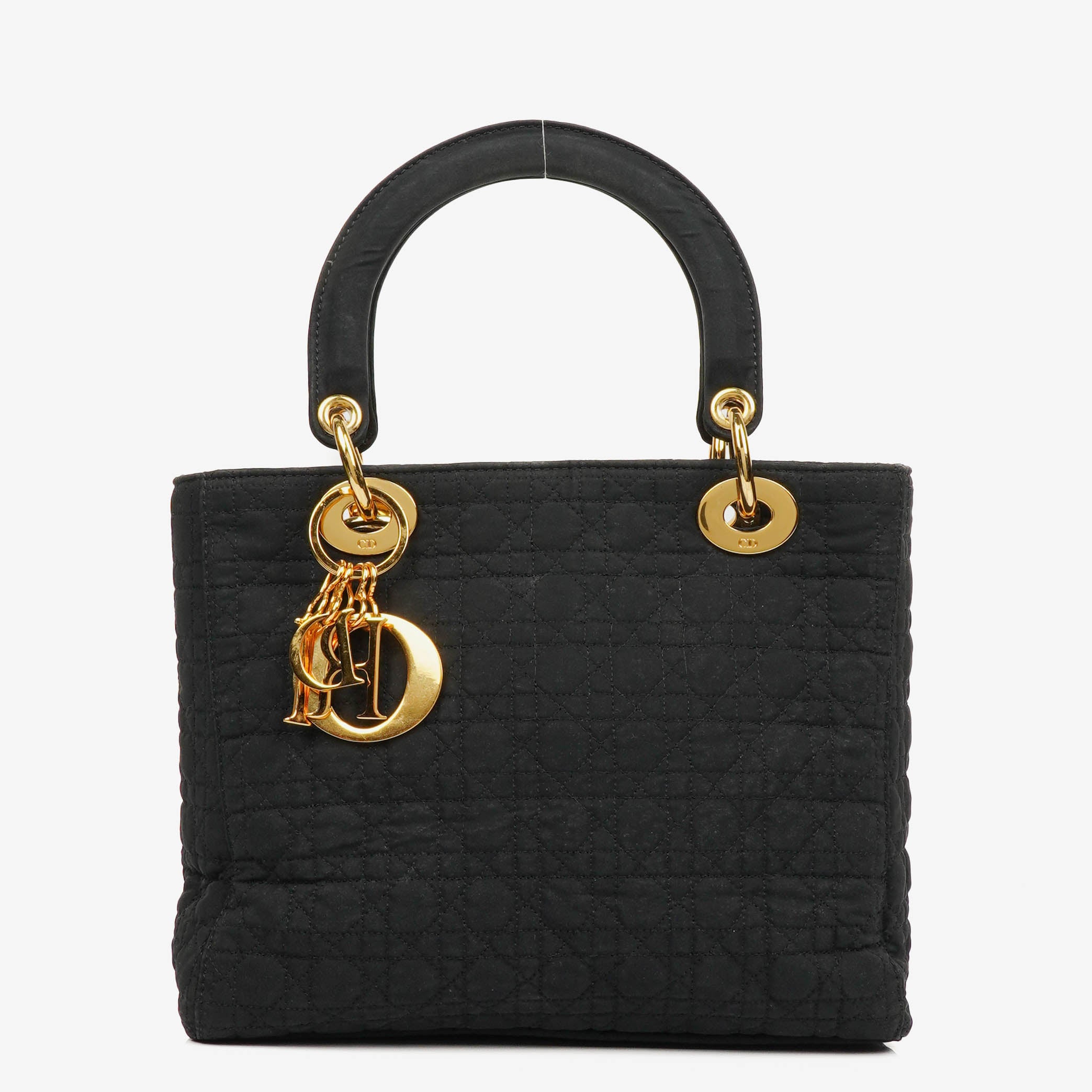 Christian Dior Lady Dior Black Nylon Cannage Bag