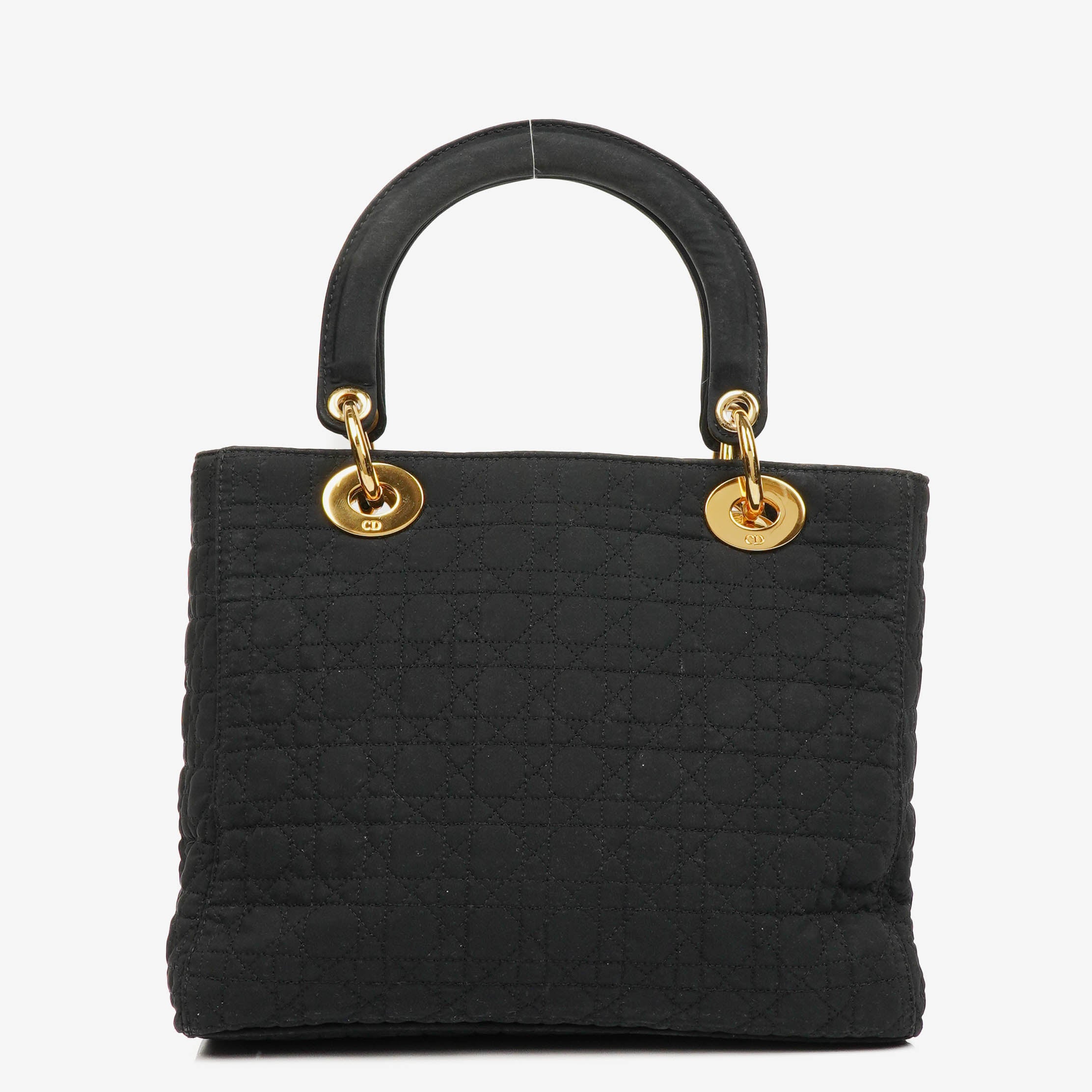 Christian Dior Lady Dior Black Nylon Cannage Bag