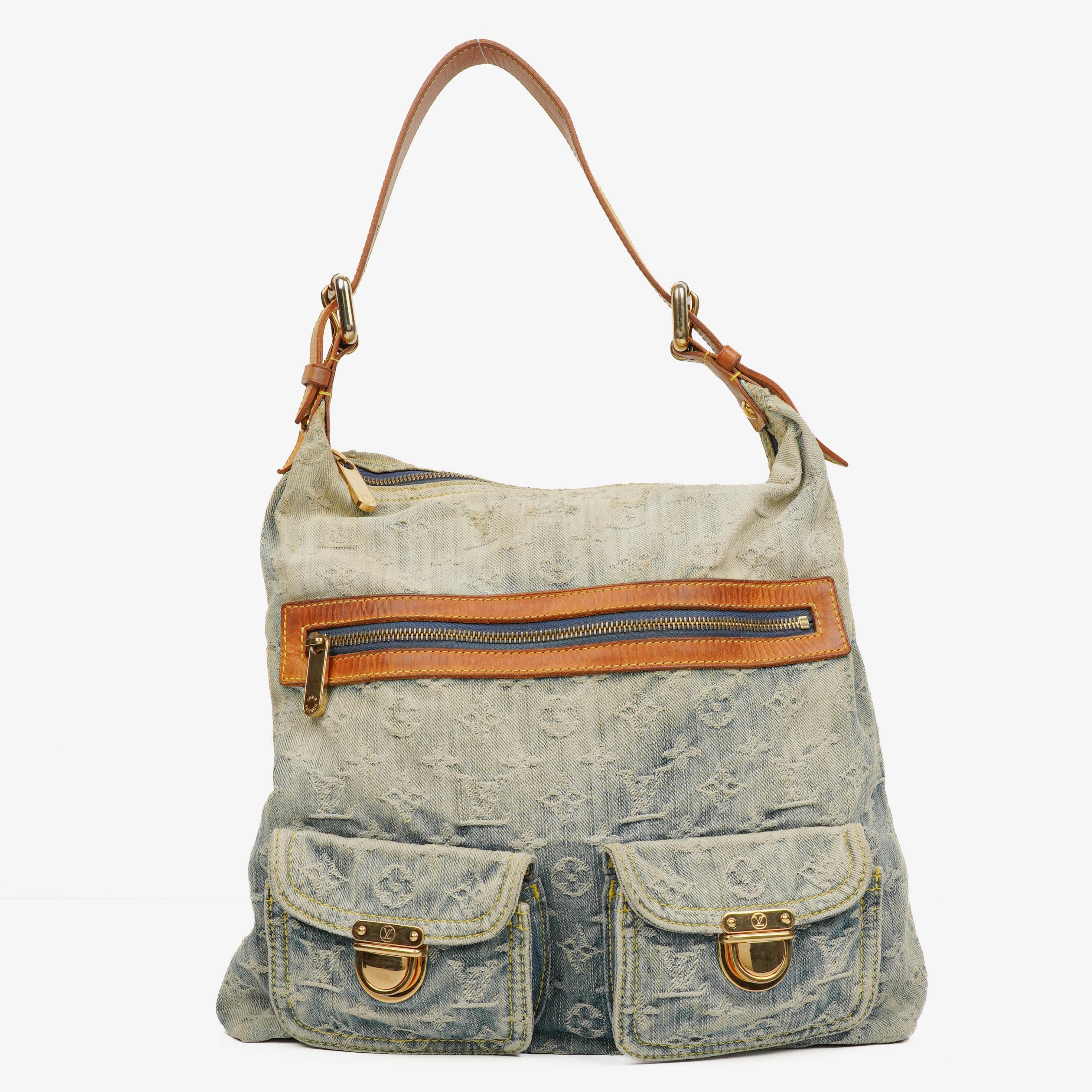 Louis Vuitton Baggy GM Monogram Denim Shoulder Bag