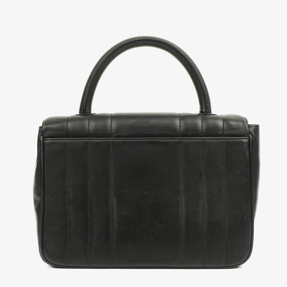 Chanel Black Quilted Lambskin Vertical Kelly Flap Bag