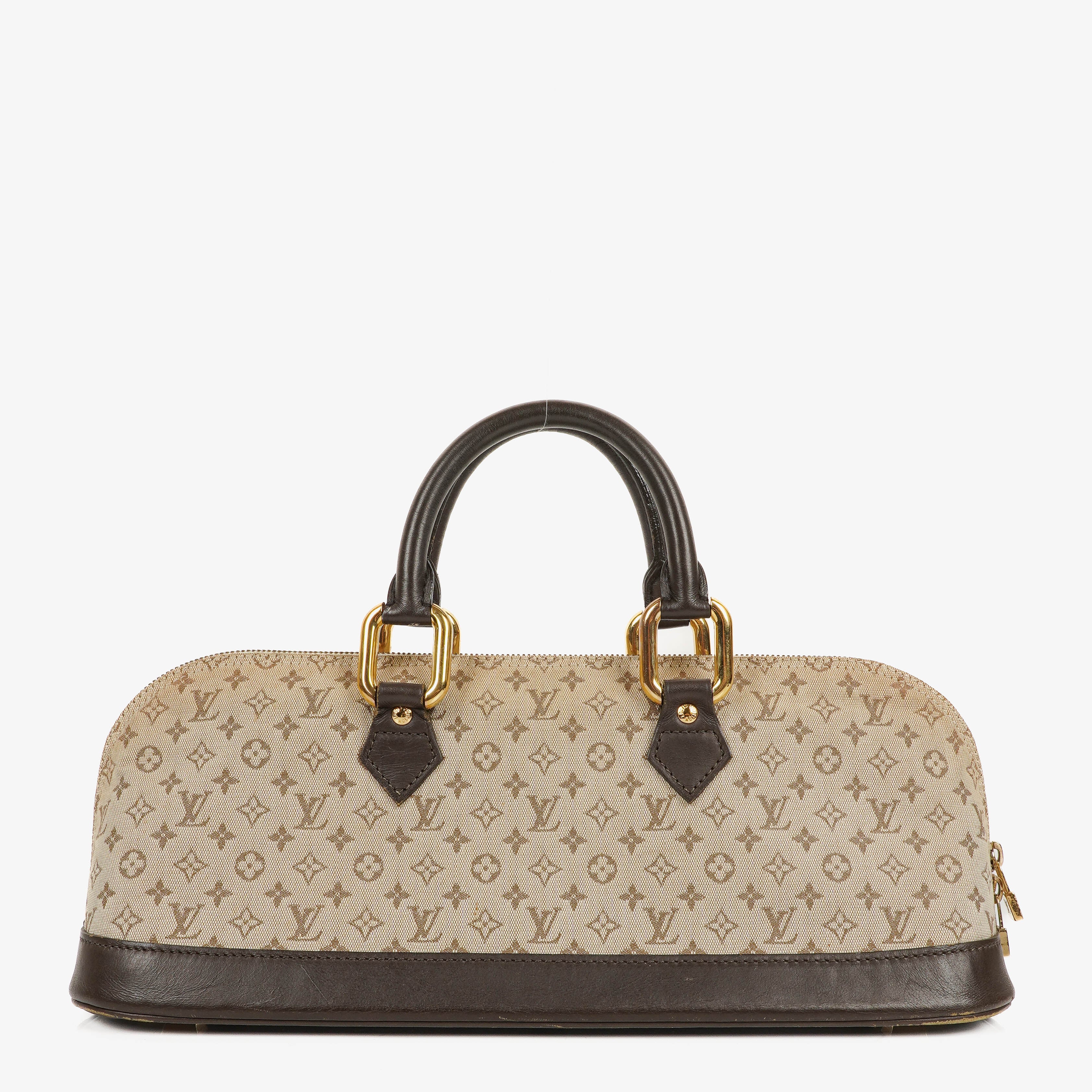 Louis Vuitton Alma Long Brown Monogram Mini Lin Handbag