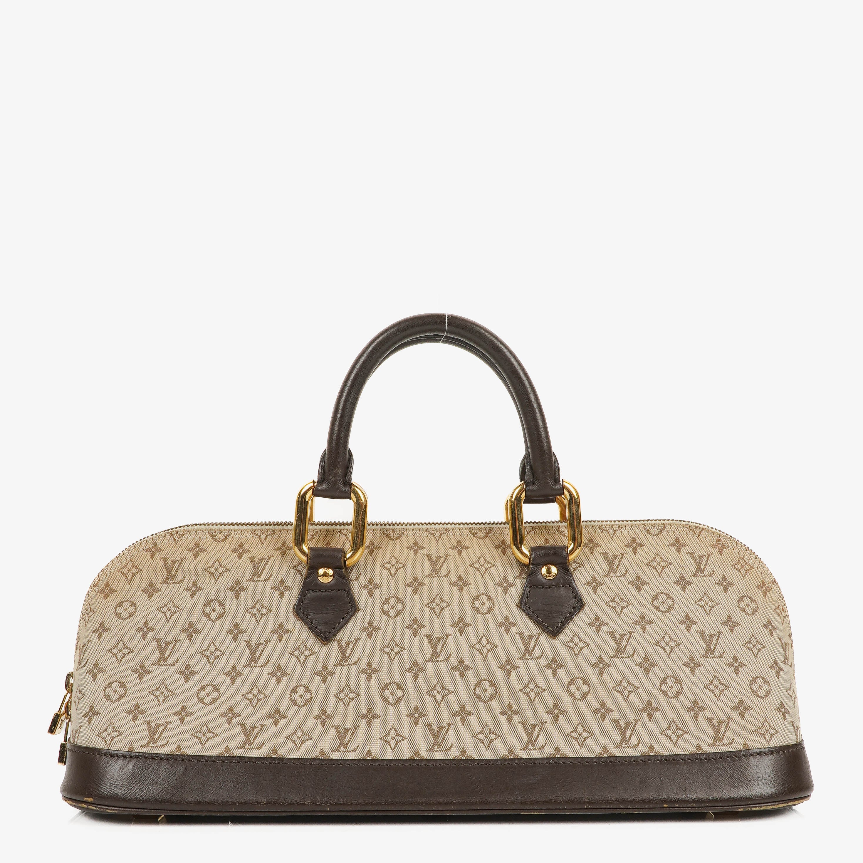 Louis Vuitton Alma Long Brown Monogram Mini Lin Handbag