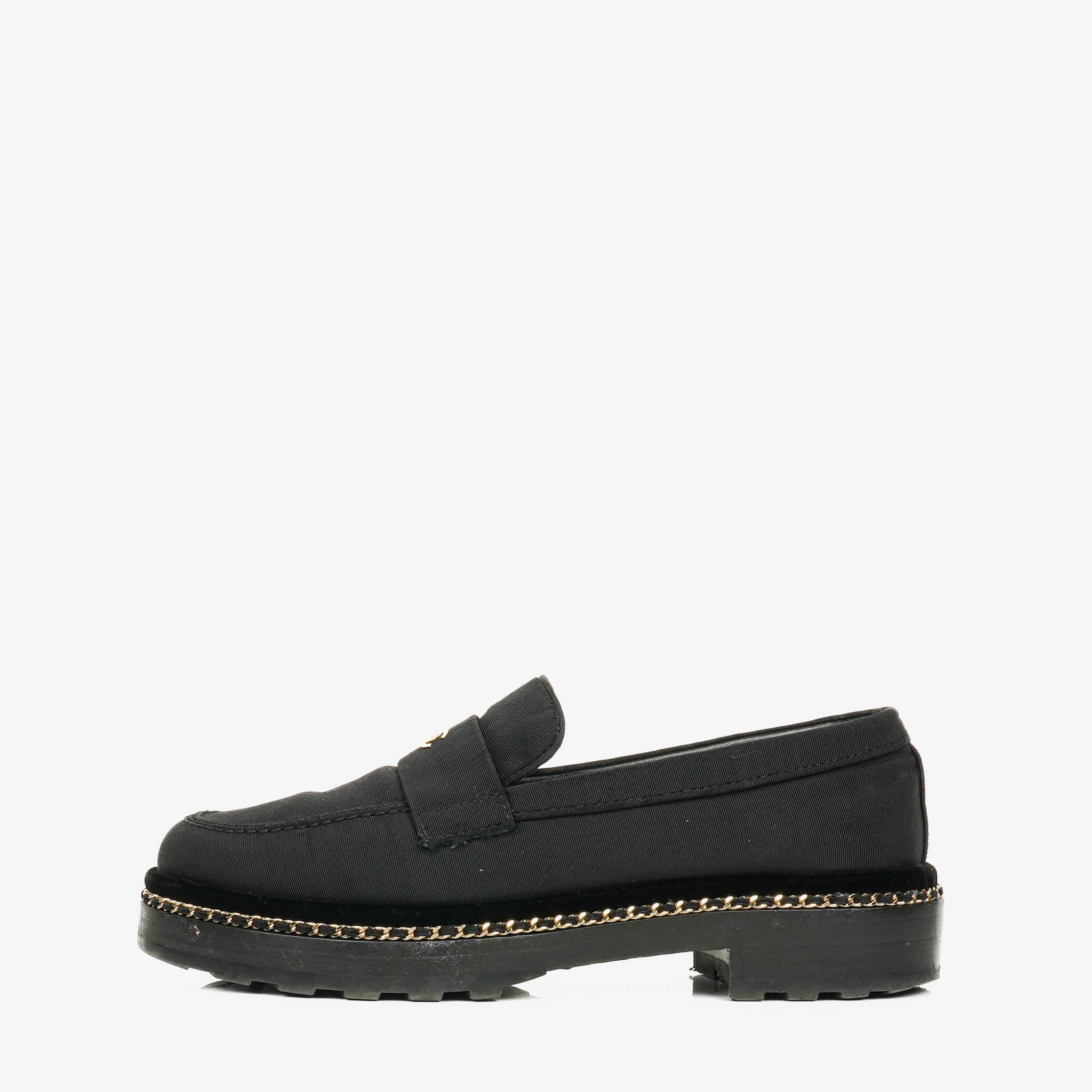 Mocassins à plateforme en velours Chanel CC 