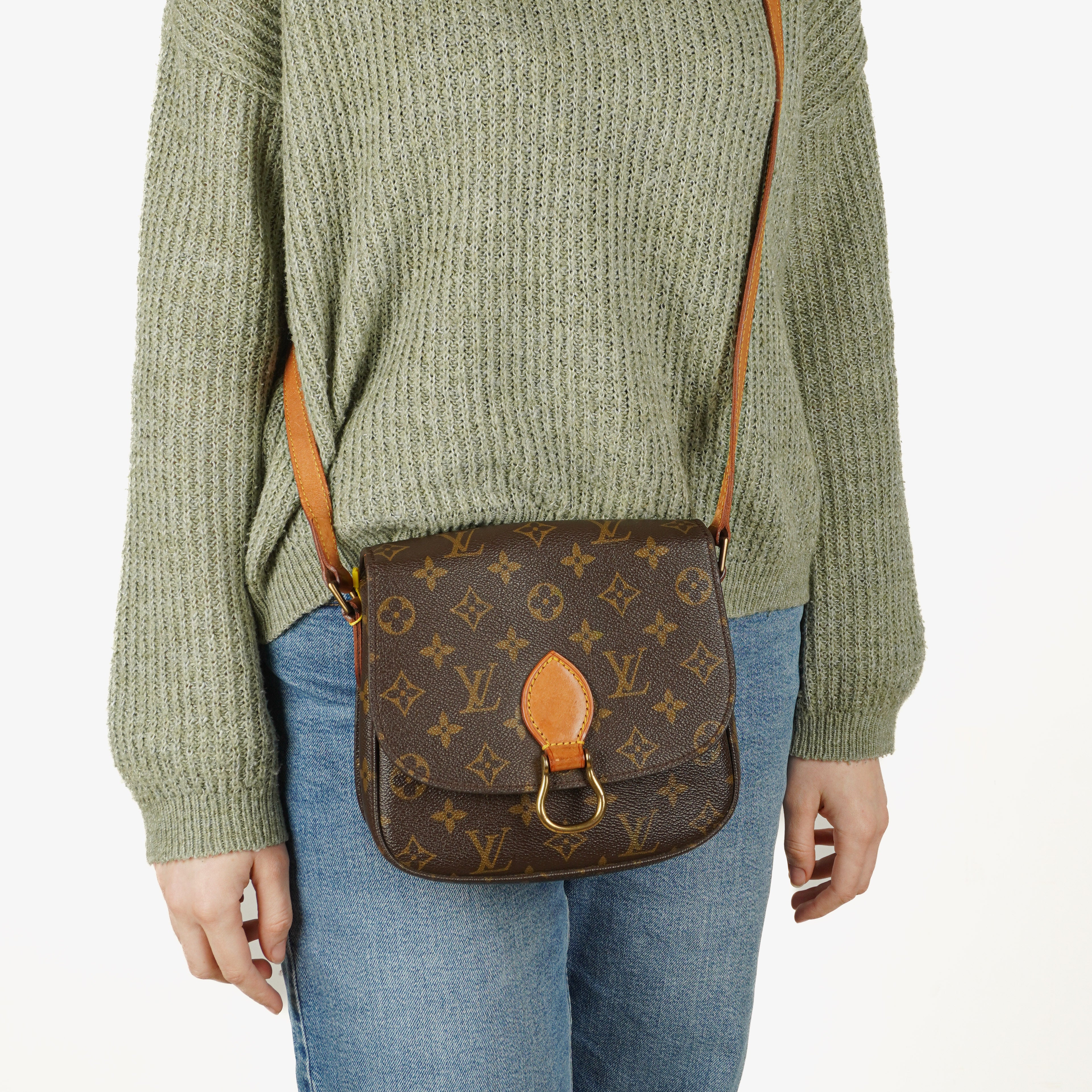 Louis Vuitton Saint Cloud Vintage MM Monogram Canvas Crossbody Bag