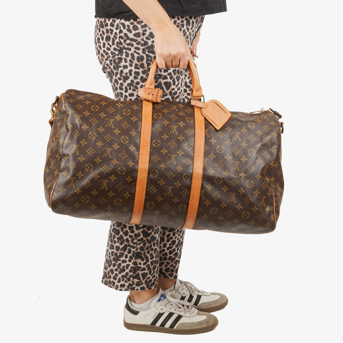 Louis Vuitton Keepall 55 Bandoulière Monogram Canvas Travel Bag