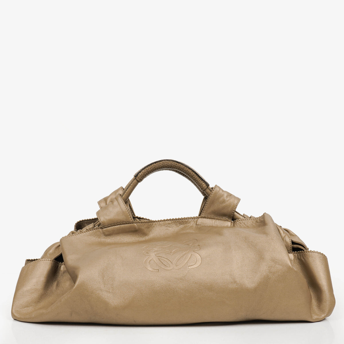 Loewe Bronze Aire Nappa Anagram Shoulder Bag