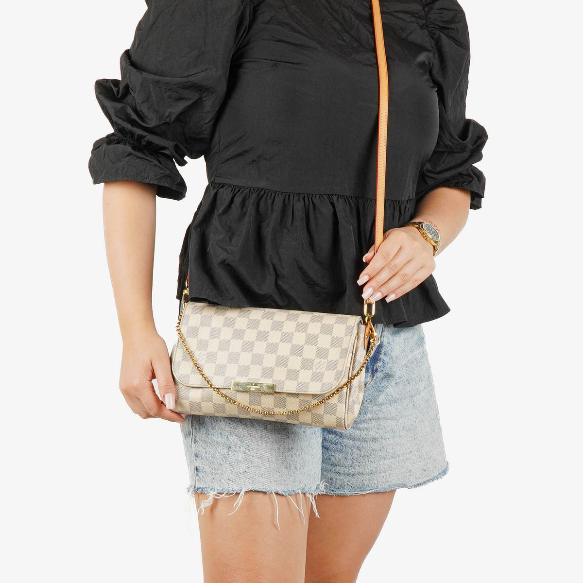 Louis Vuitton Damier Azur Canvas Favorite MM Bag