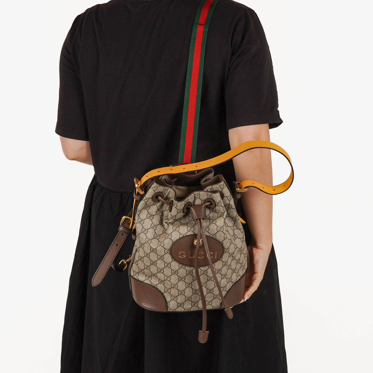 Gucci Neo Vintage GG Supreme Canvas Drawstring Backpack Top Handle