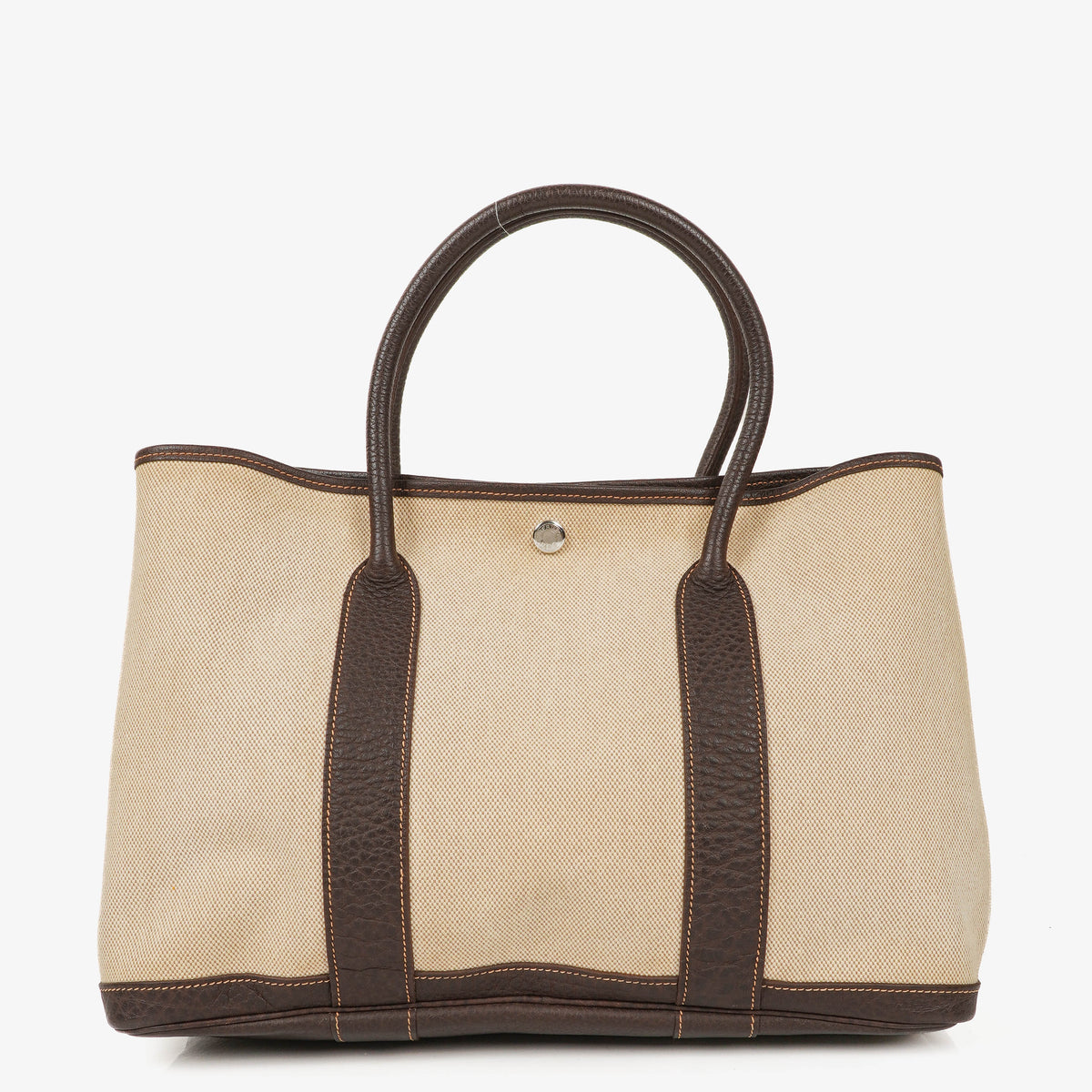 Hermes Garden Party 36 MM Buffle Skipper Toile Marron Fonce Tote Bag