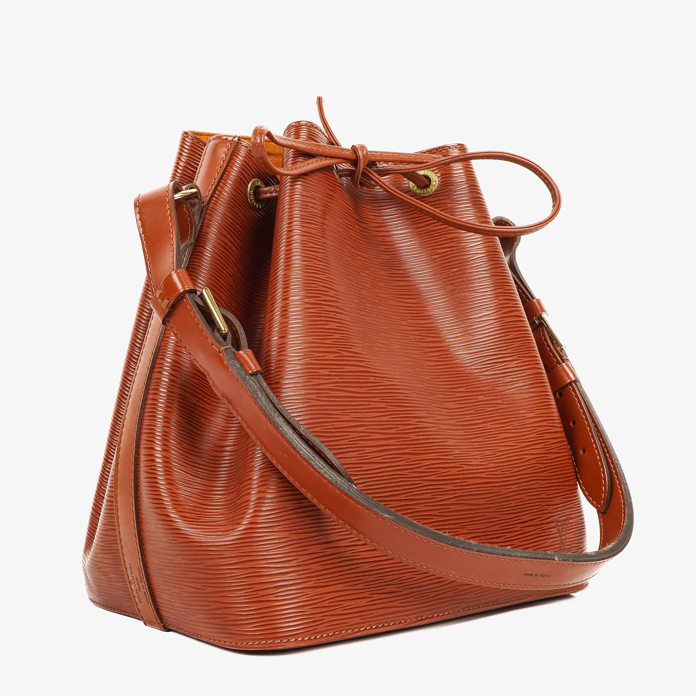 Louis Vuitton Petit Noe Brown EPI Leather Shoulder Bag