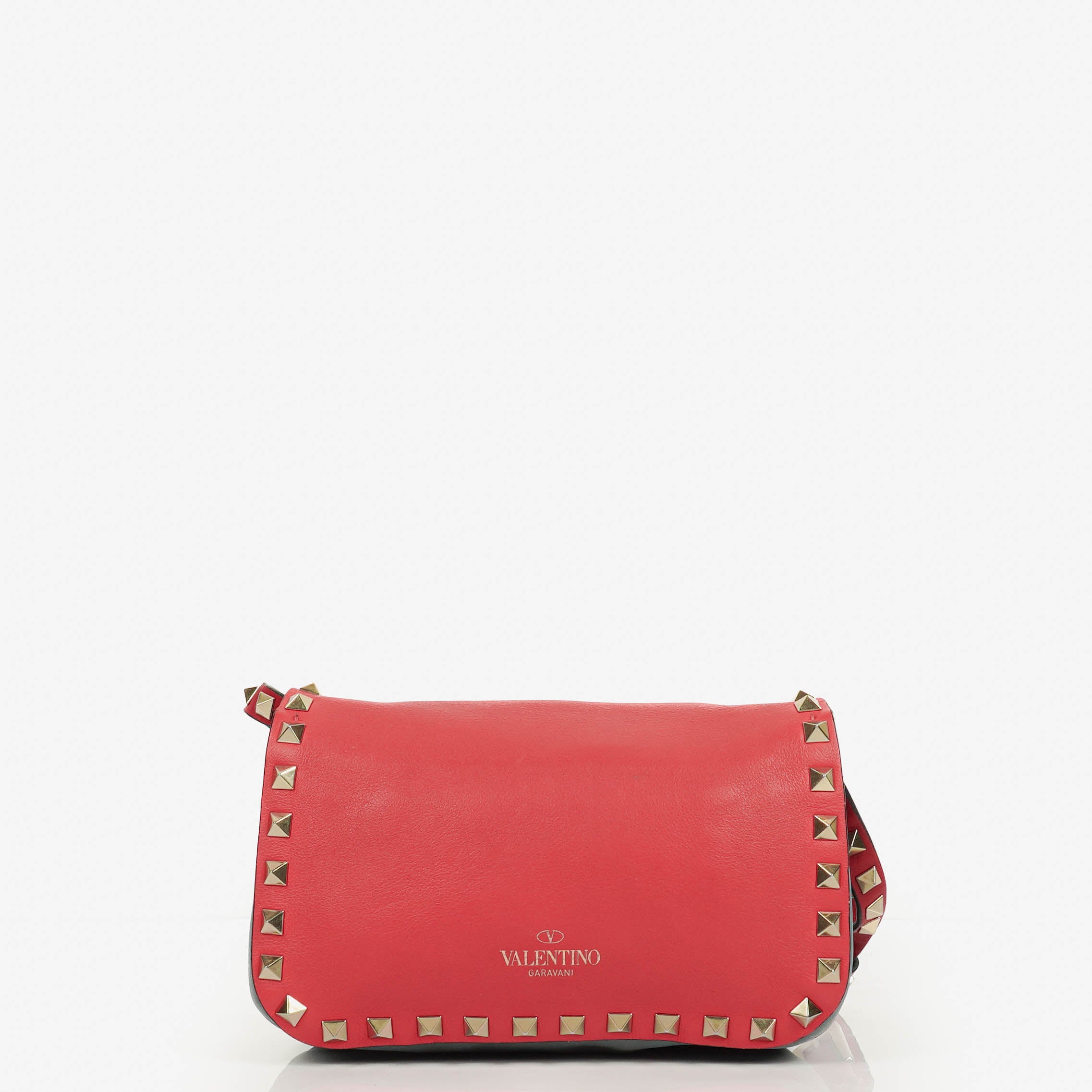 Valentino Garavani Tri-Color Leather Rockstud Flip Lock Flap Bag