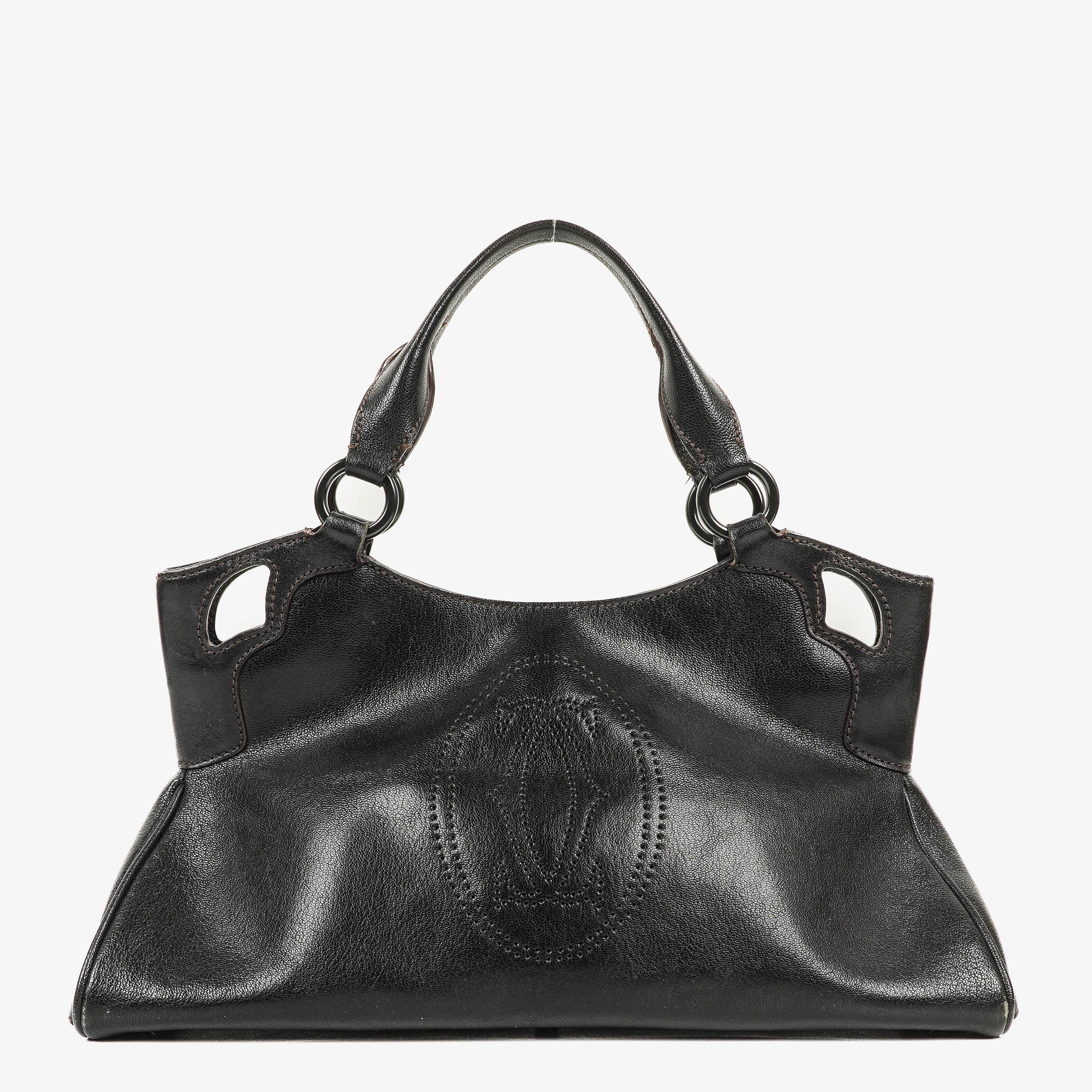 Cartier Marcello de Cartier Pebbled Leather Handle Bag 