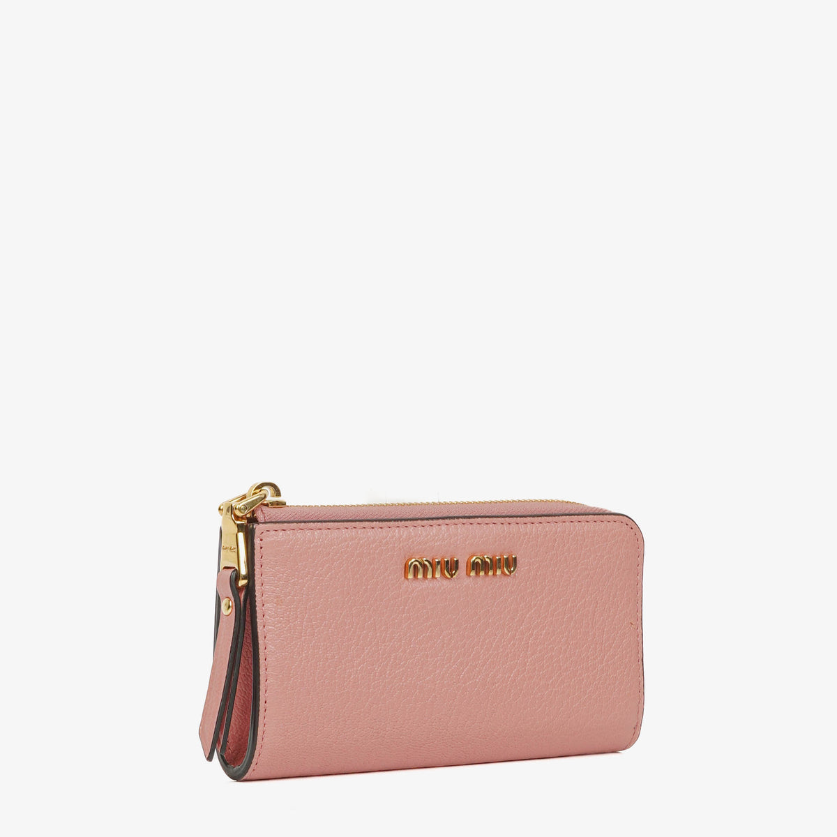 Miu Miu Madras Rosa N Leather Key Chain