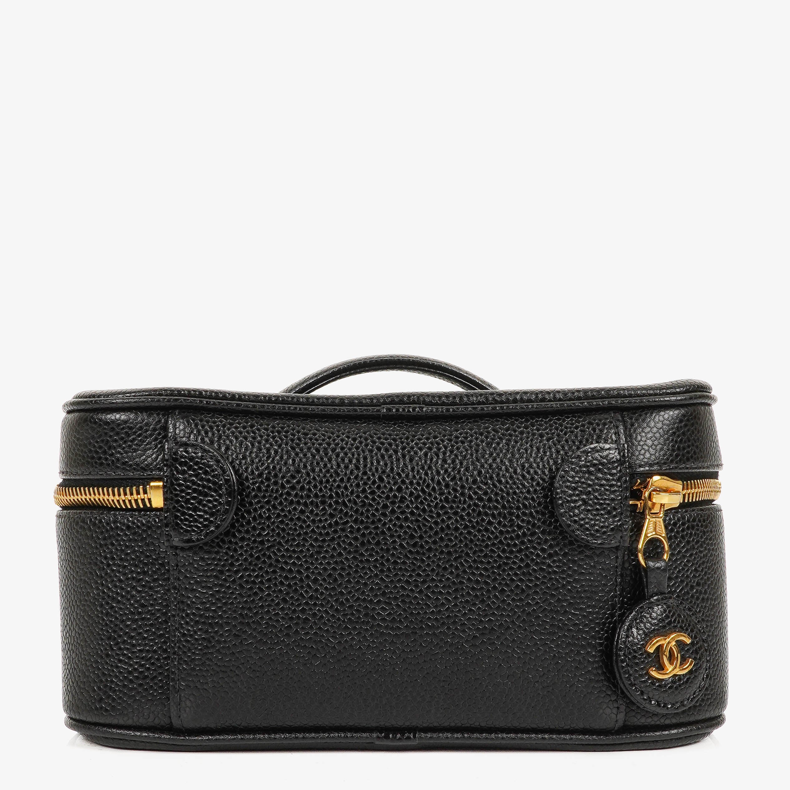 Chanel Black Caviar Leather Vanity Case
