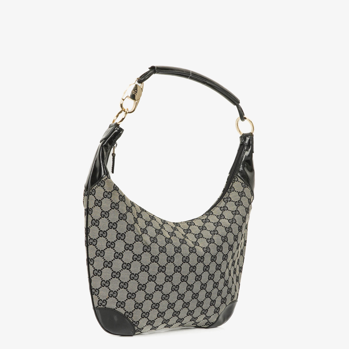 Gucci GG Canvas Handle Ring Hobo Bag