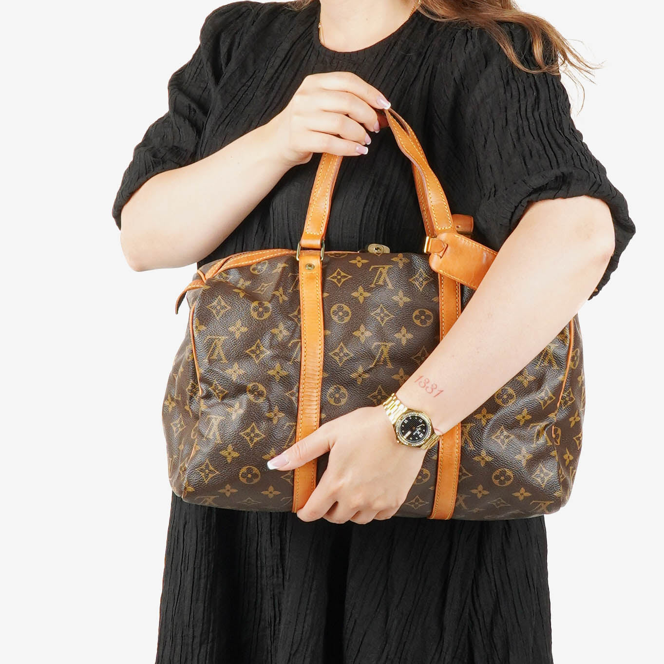 Louis Vuitton Sac Souple 35 Monogram Canvas Travel Bag