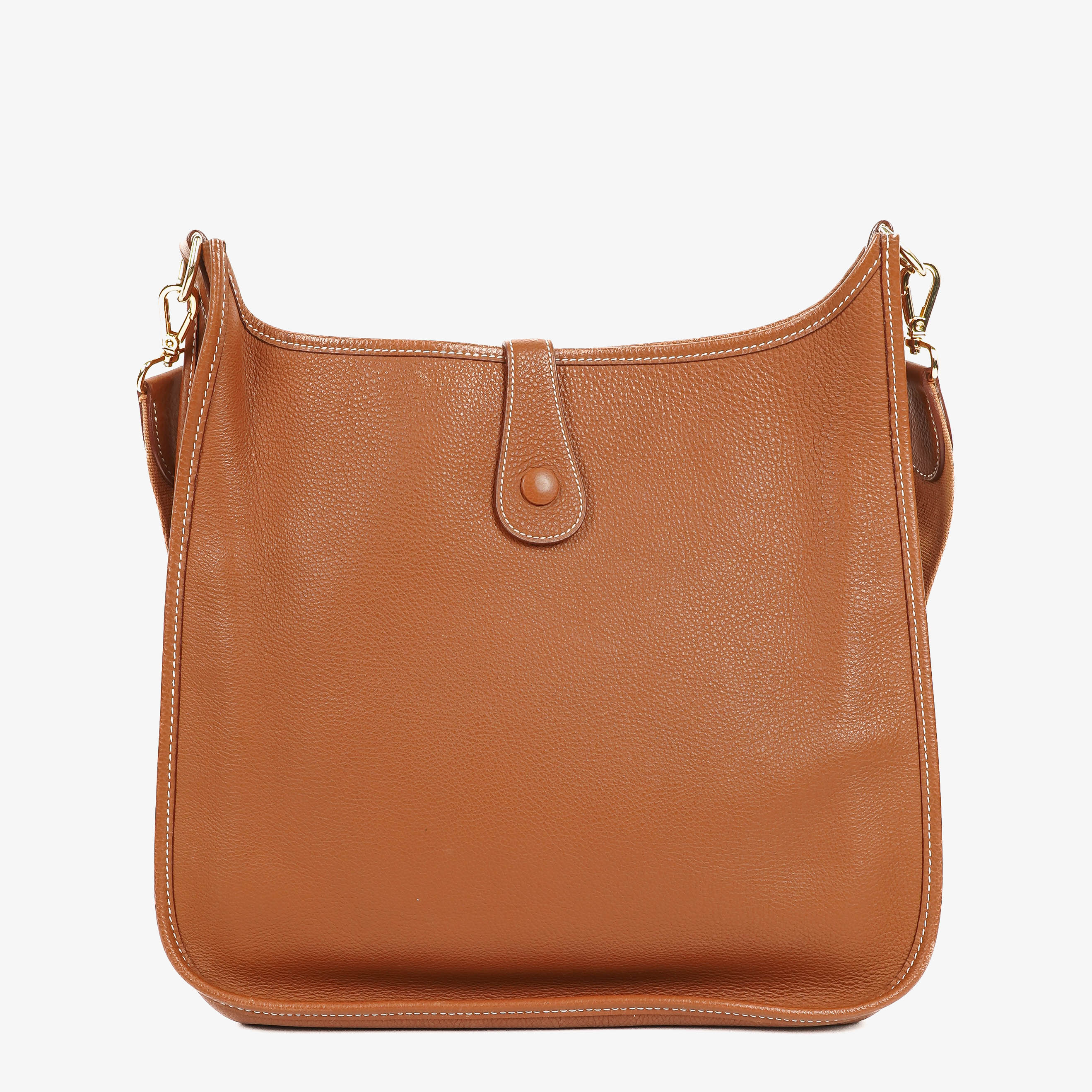 Hermes Evelyne I 32 Gold Taurillon Clemence Leather Shoulder Bag