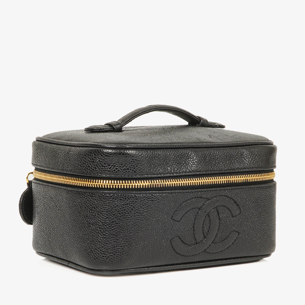 Chanel Black Caviar Leather Vanity Case