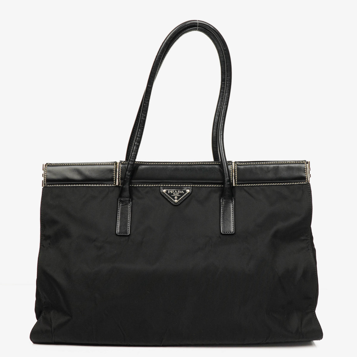Prada Balck Nylon Tote Bag