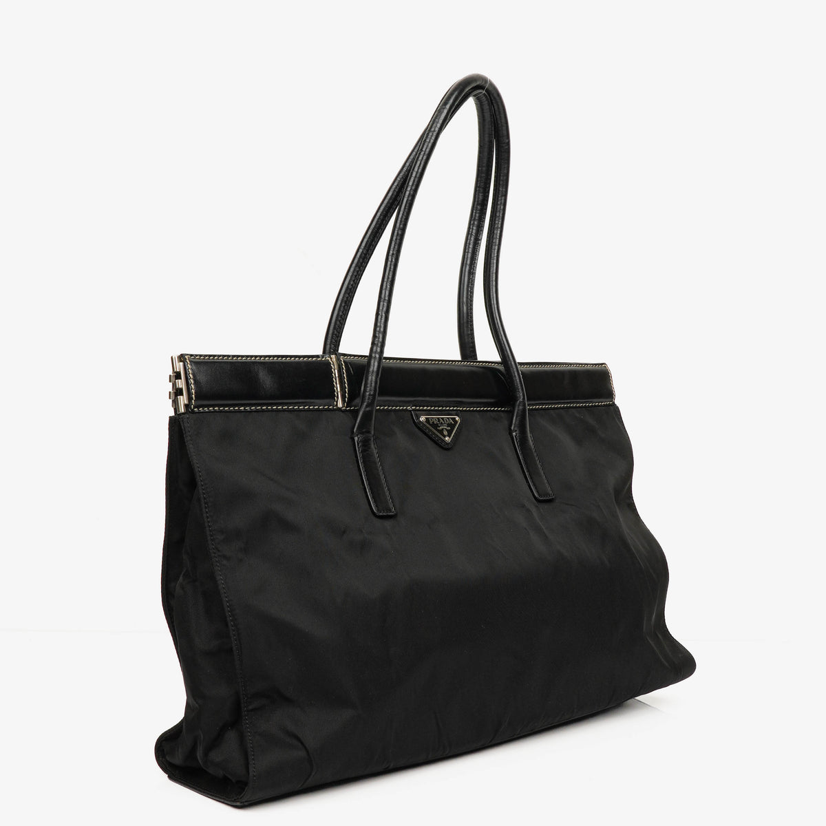 Prada Balck Nylon Tote Bag