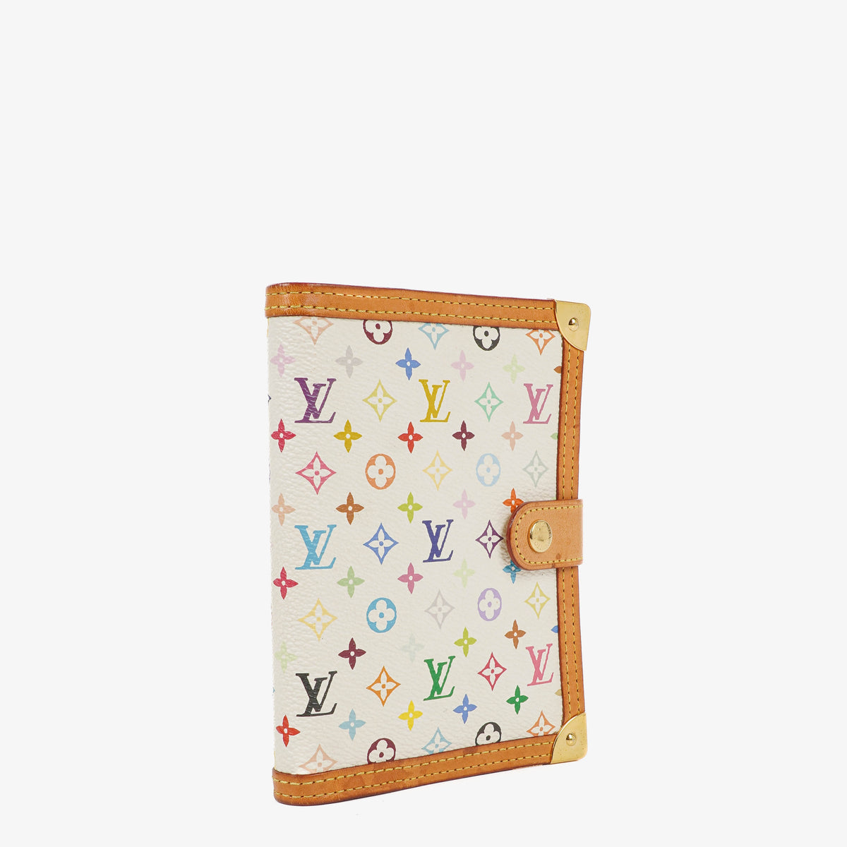 Louis Vuitton x Takashi Murakami White Monogram Multicolore Small Agenda/Notebook Cover