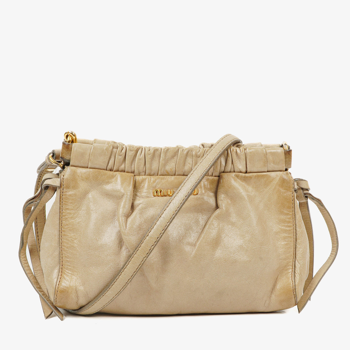 Miu Miu Vitello Shine Crossbody Clutch Bag