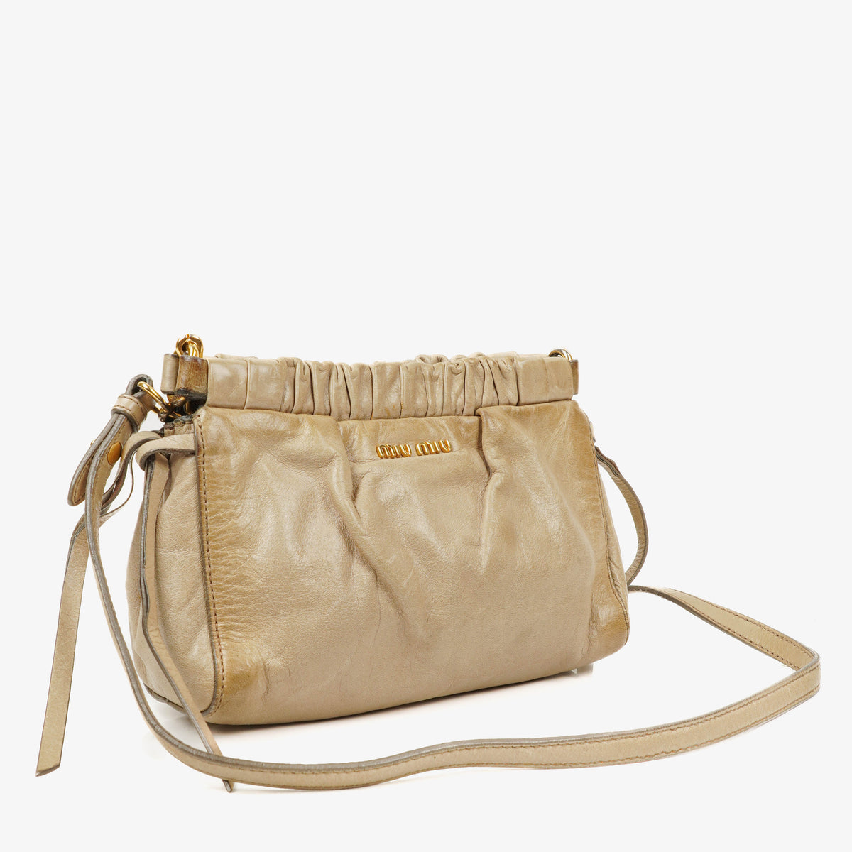 Miu Miu Vitello Shine Crossbody Clutch Bag