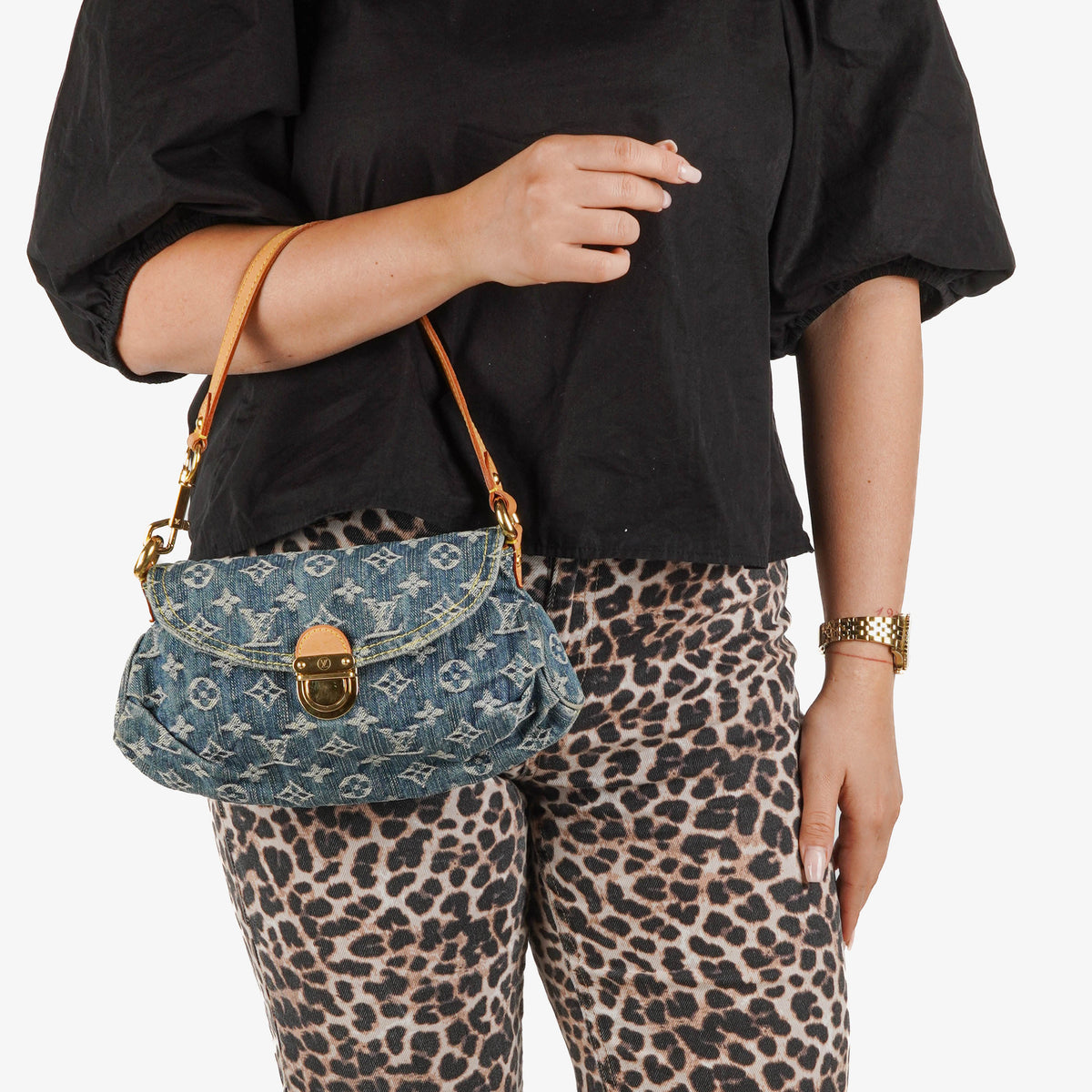 Louis Vuitton Pleaty Monogram Denim Bag