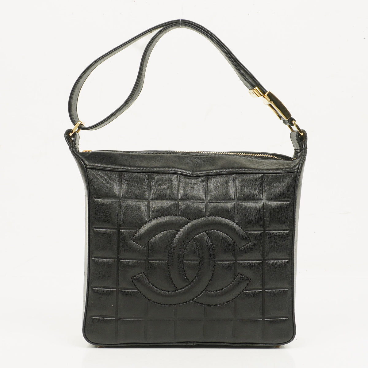 Chanel Lambskin Black Chocolate Bar Shoulder Bag