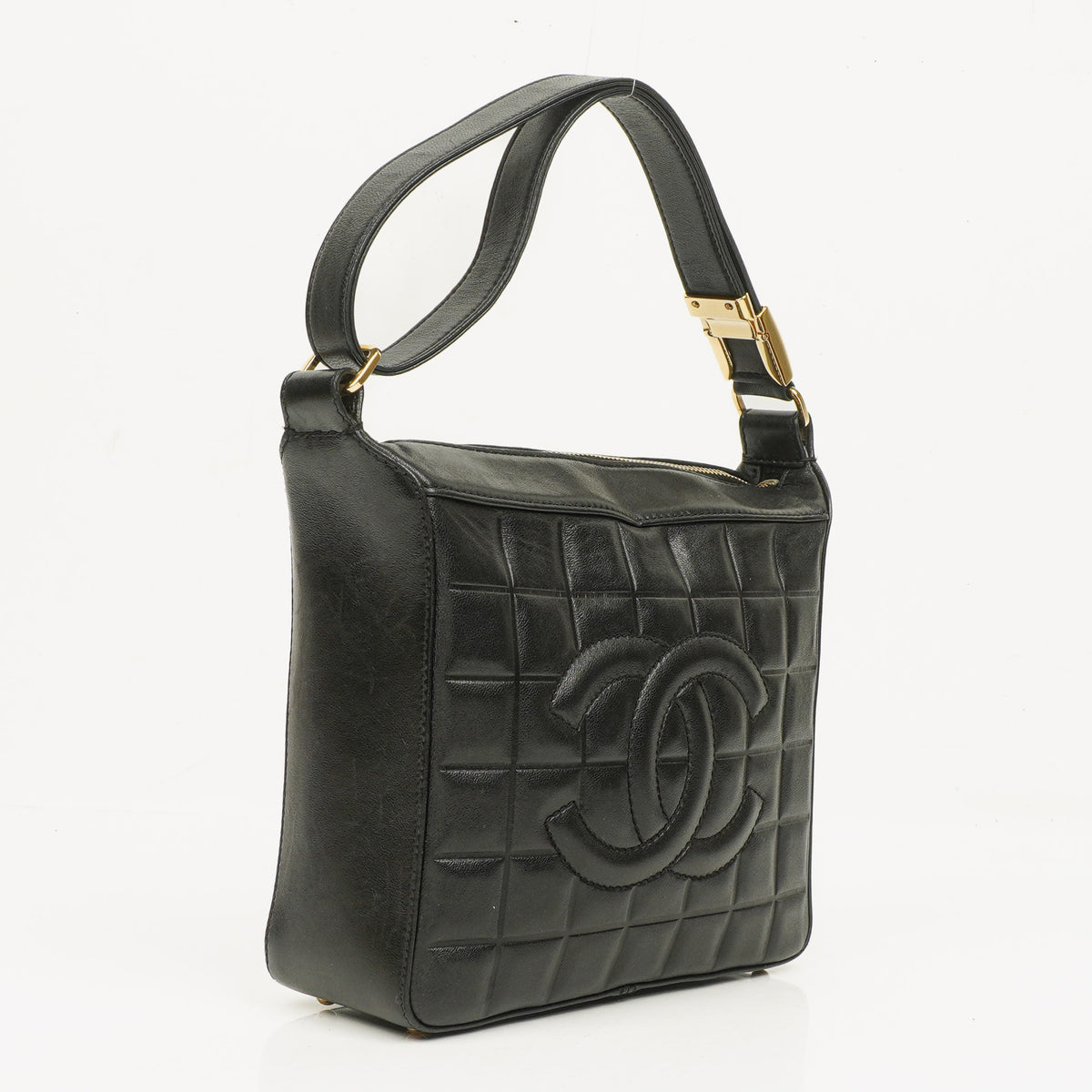 Chanel Lambskin Black Chocolate Bar Shoulder Bag